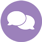 icon of two speech bubbles