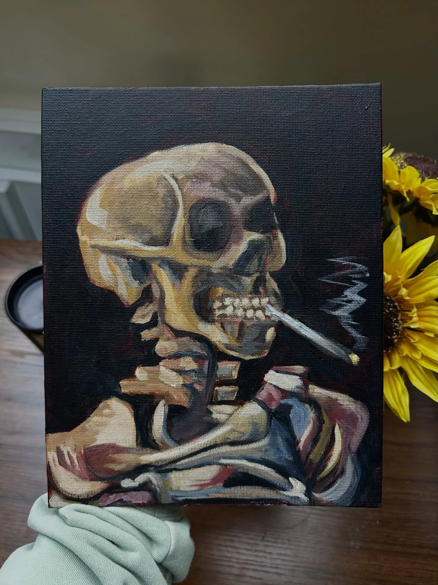 I did this master study of Van Gogh&rsquo;s &ldquo;Head of a Skeleton with a Burning Cigarette&rdquo; painting towards the end of last year and it was a lot of fun! The anatomy was challenging (and I def fudged some of it 🥴) but it was a really enga