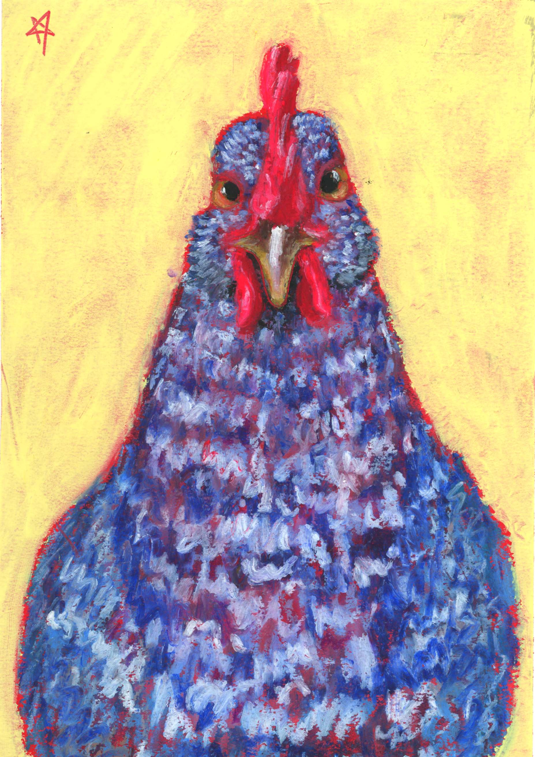 Sophie, oil pastel on paper, 2026