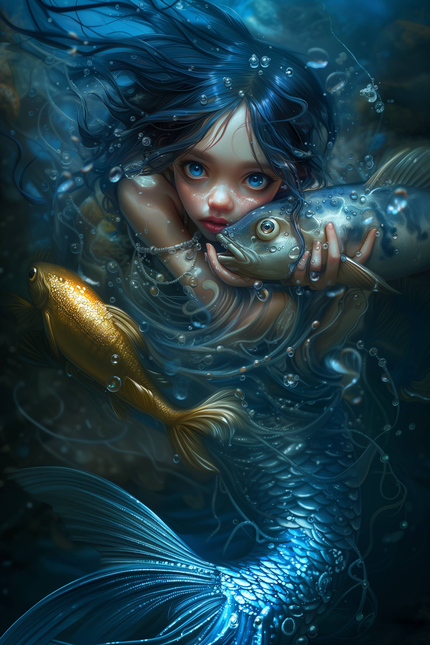Pisces thriving in the gloom - AI