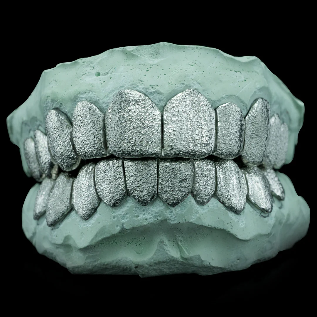 Diamond Dusted 925 Sterling Silver Grillz