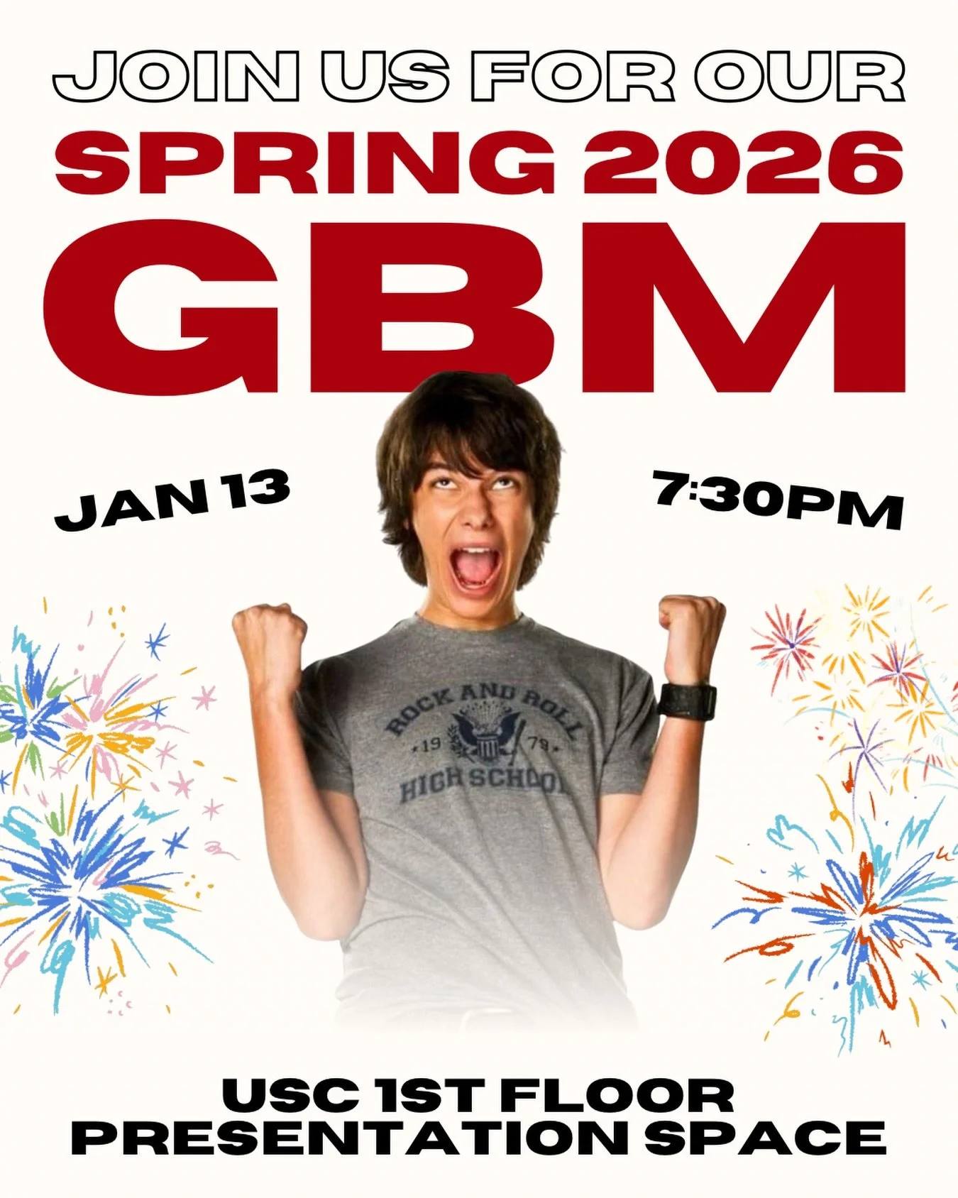 ANOTHER ONE THANK YOU😍⭐️❤️ Join us for the start to another magical Generic season at our General Body Meeting, next Tuesday, January 13 at 7:30pm in the USC 1st floor presentation space🙌 Meet our board and learn more about our spring 2026 season a