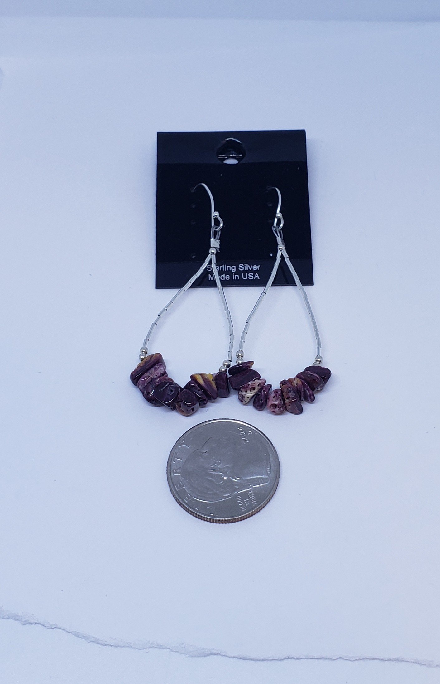 Purple Spiny Oyster Earrings