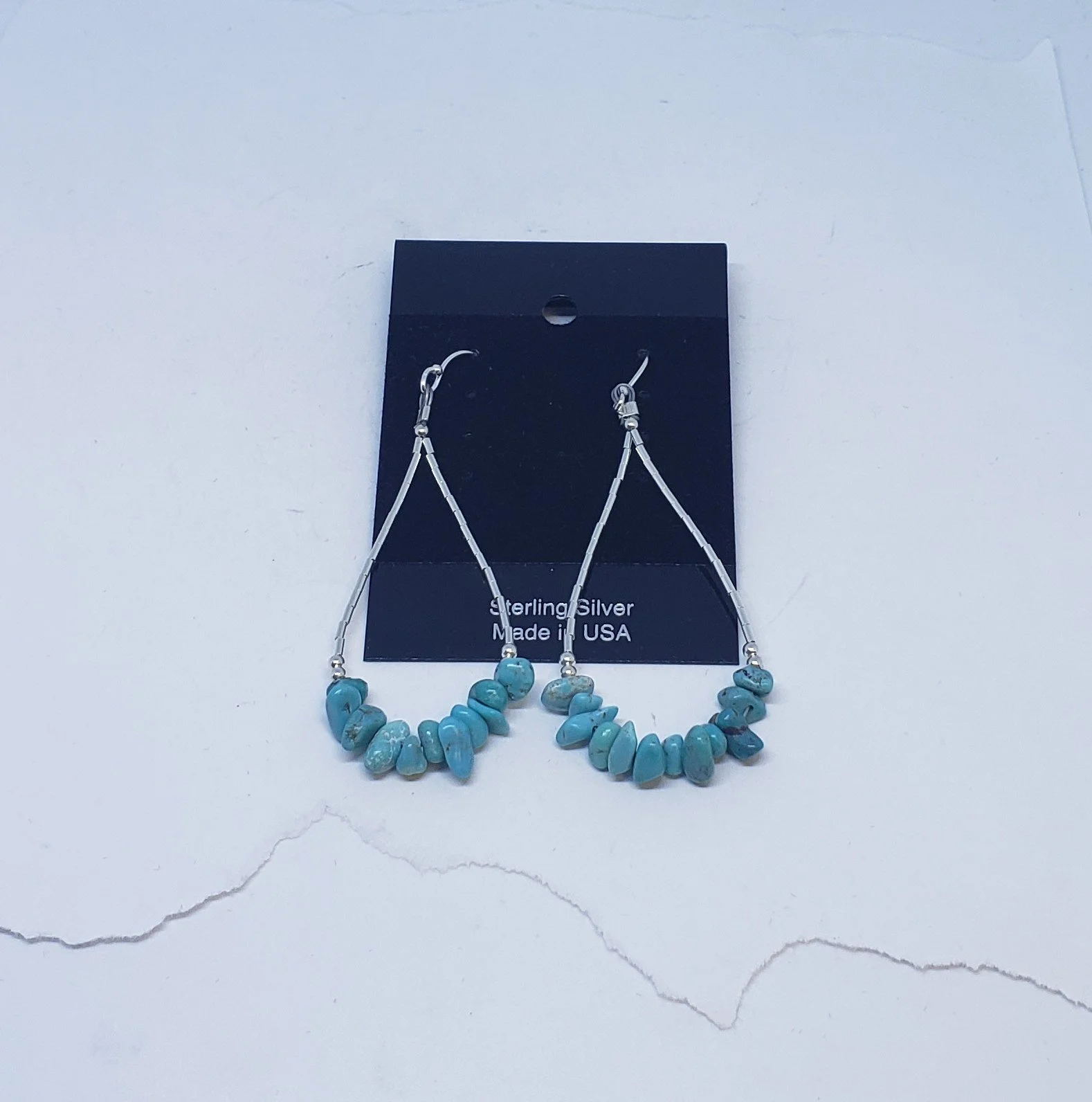 Turquoise Earrings with Sterling Silver
