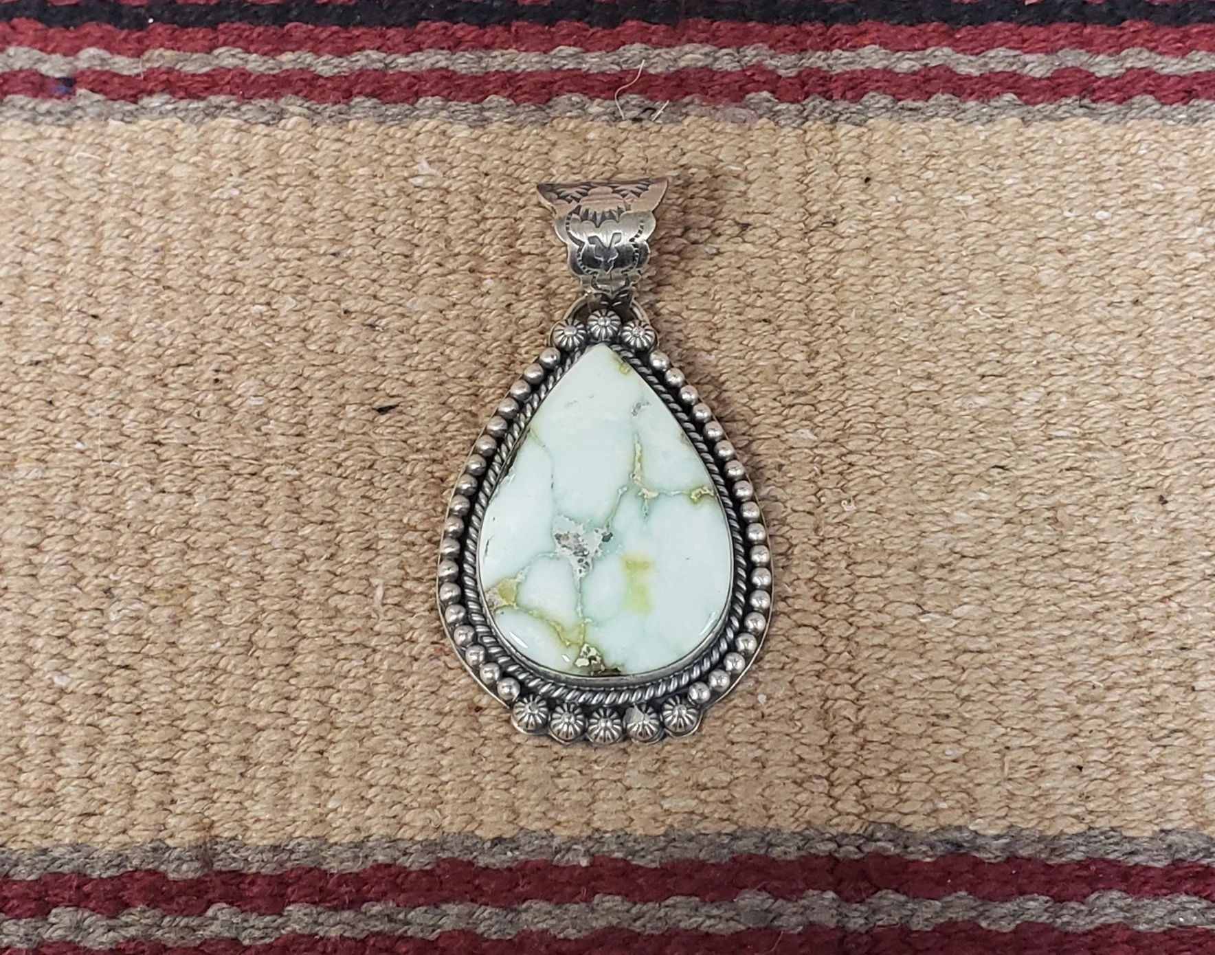 Sterling Silver Teardrop Pendant with Palomino with Sterling Silver