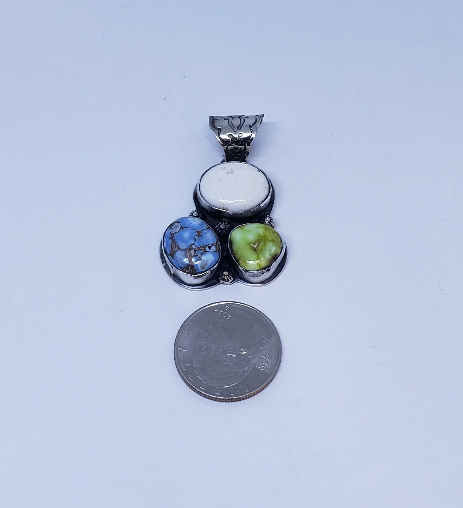 White Buffalo, Golden Hill and Palomino Pendant