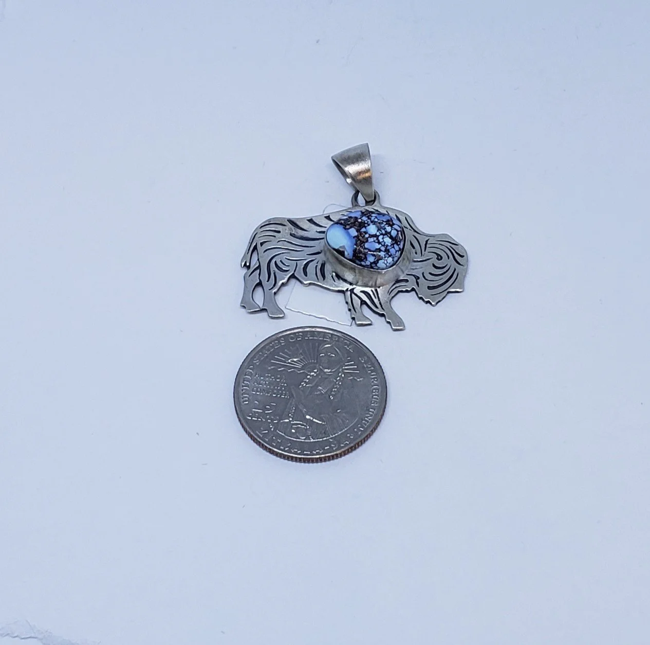 Turquoise Buffalo Pendant