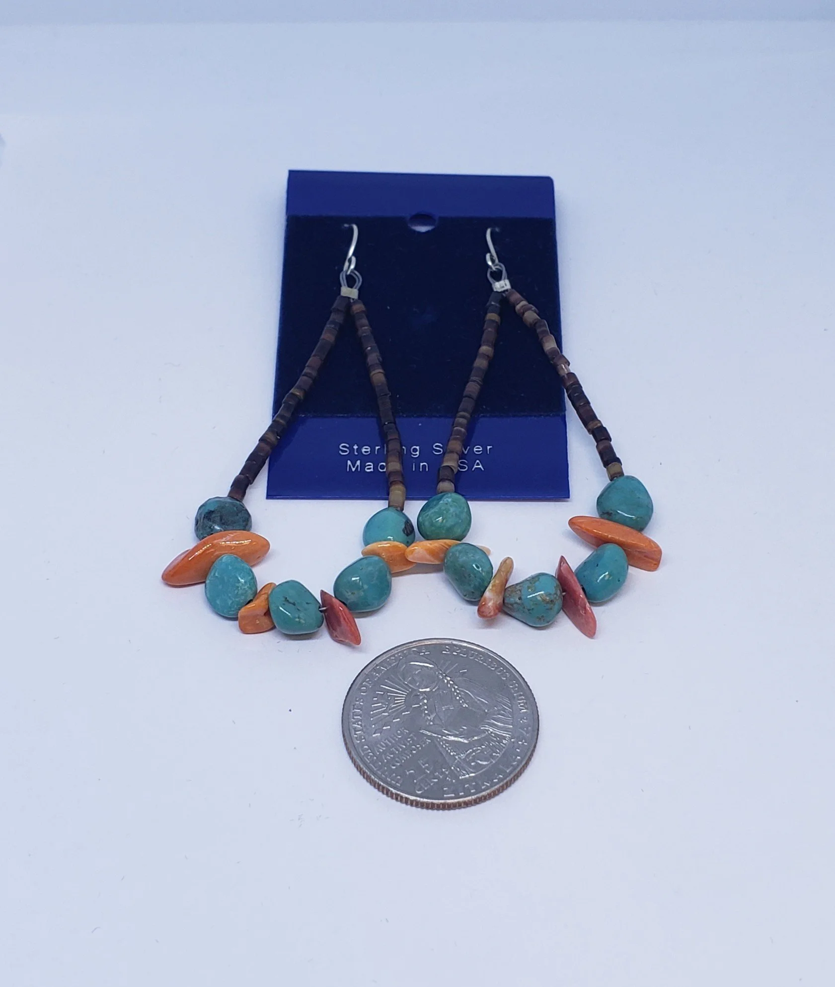 Turquoise and Spiny Oyster with Heishi Beads