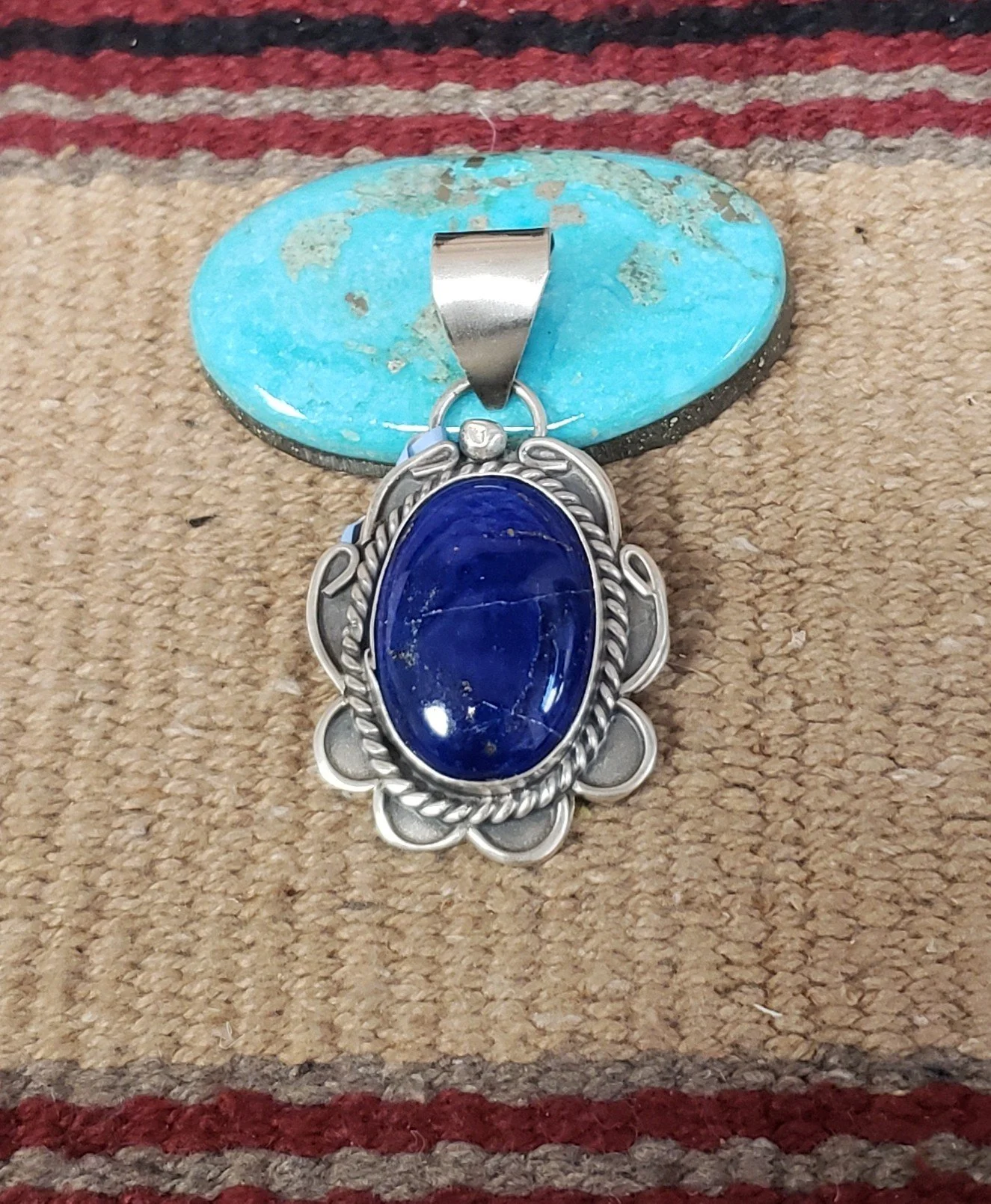 Lapis Pendant with Sterling Silver