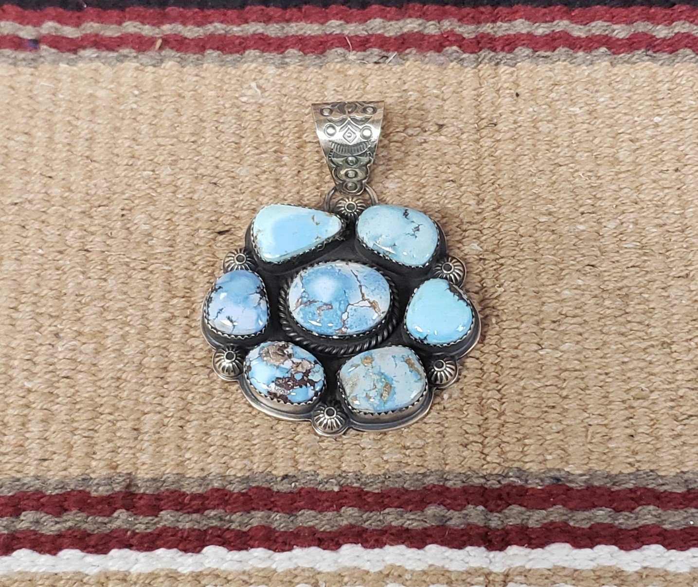 Golden Hill Cluster Pendant with Sterling Silver