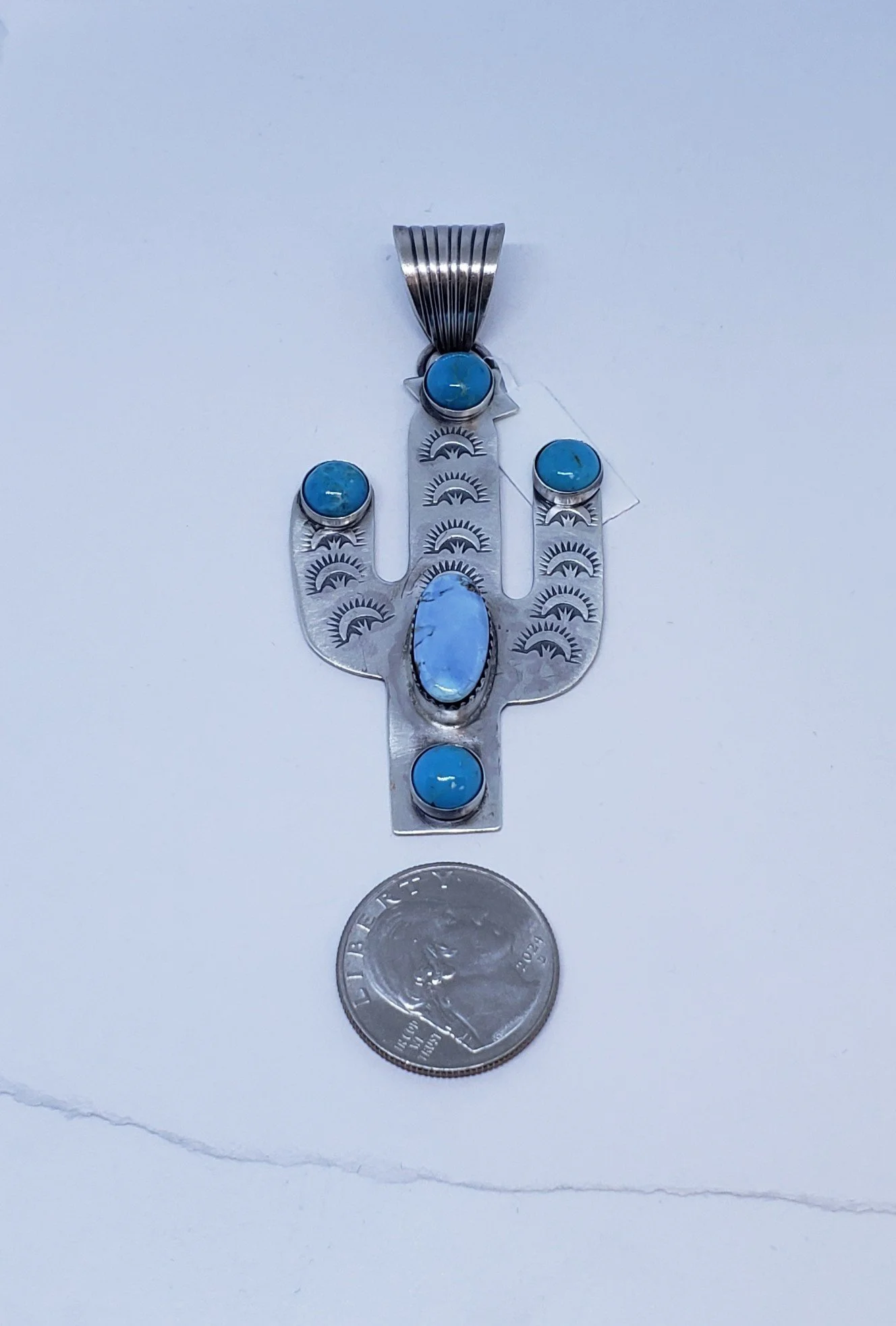 Turquoise Cactus Pendant