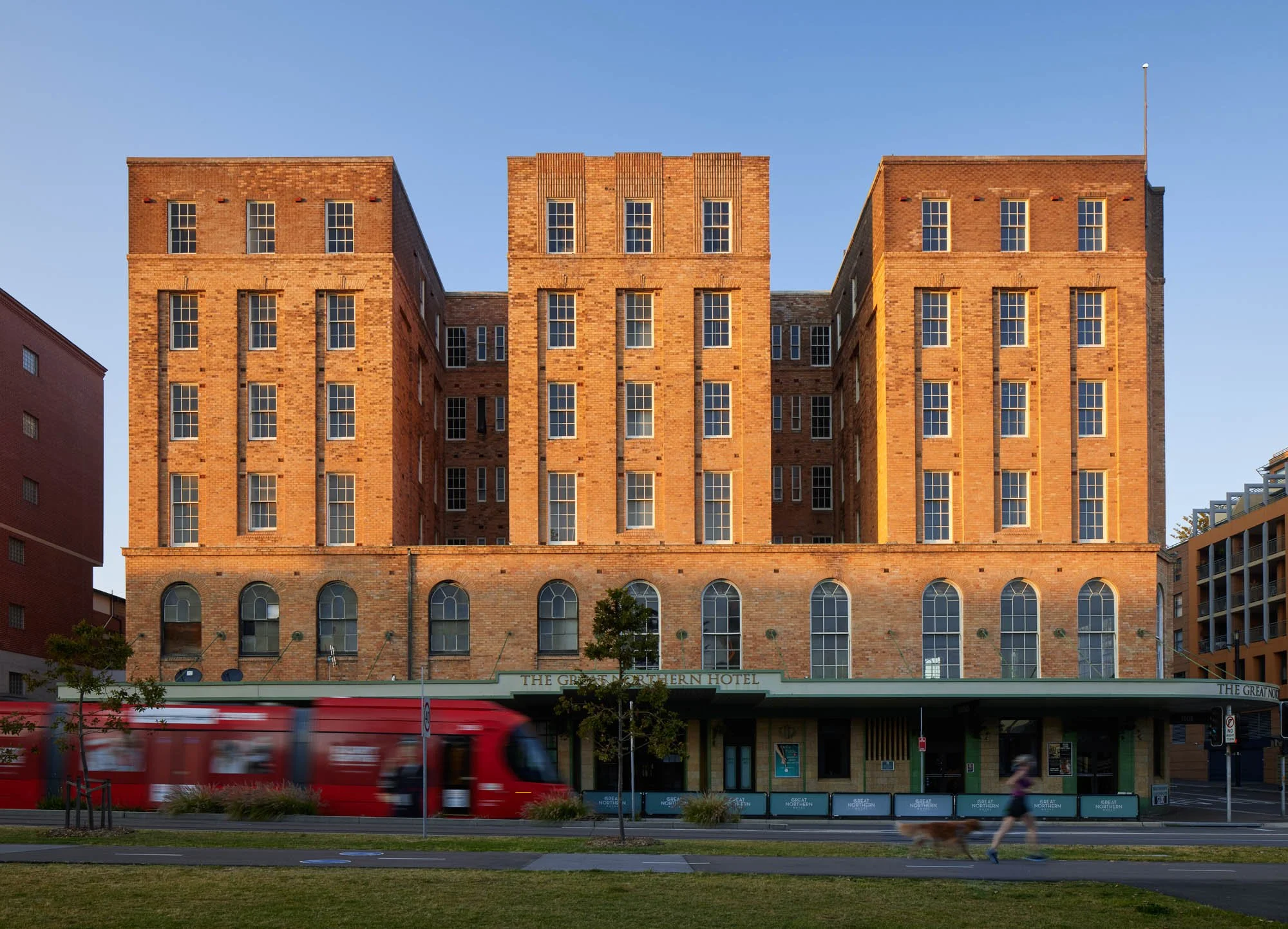 Façade of the Great Northern Hotel in Newcastle