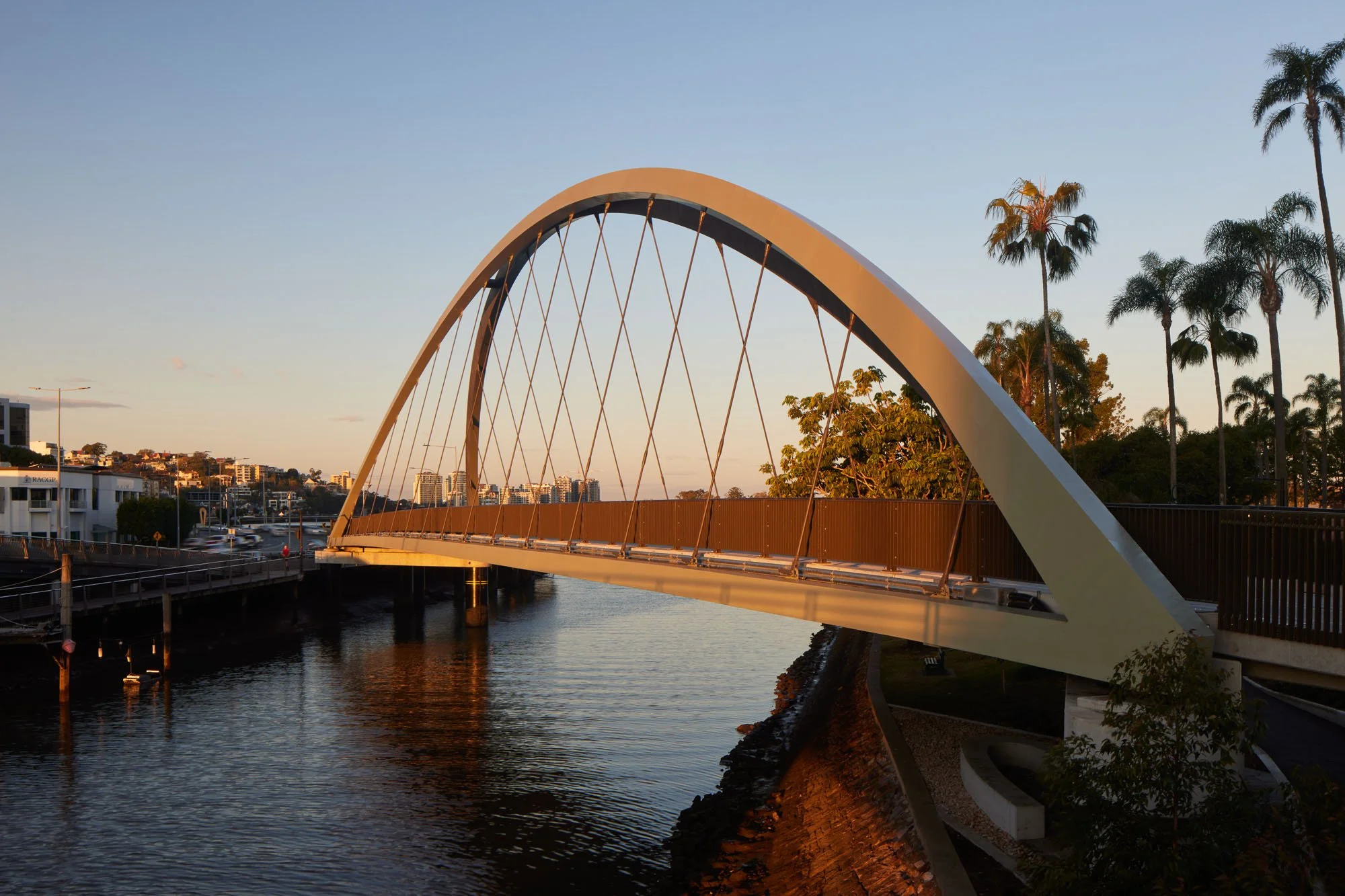 The Breakfast Creek Green Bridge designed by COX Architecture
