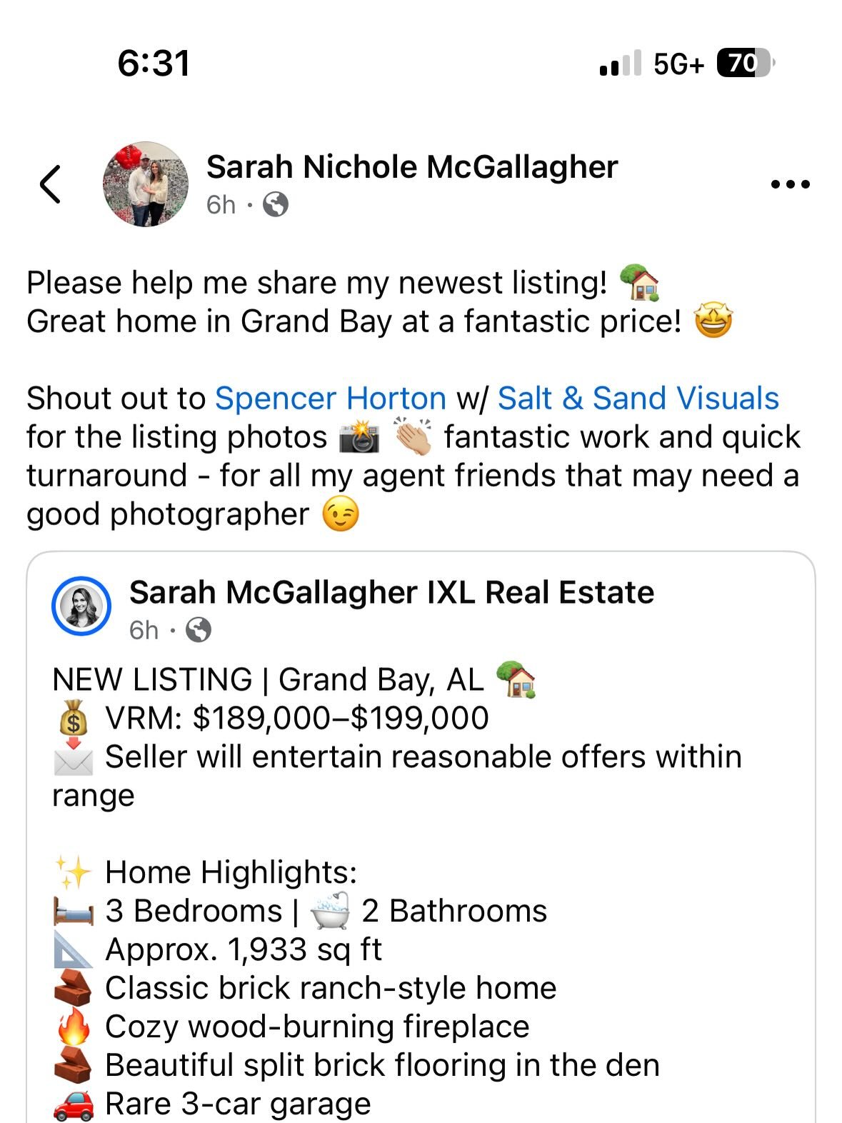 Thank you to Sarah Nichole McGallagher &amp; Alisha Corley Jones for allowing me to photograph y&rsquo;all&rsquo;s property!! Contact me for your next listing!