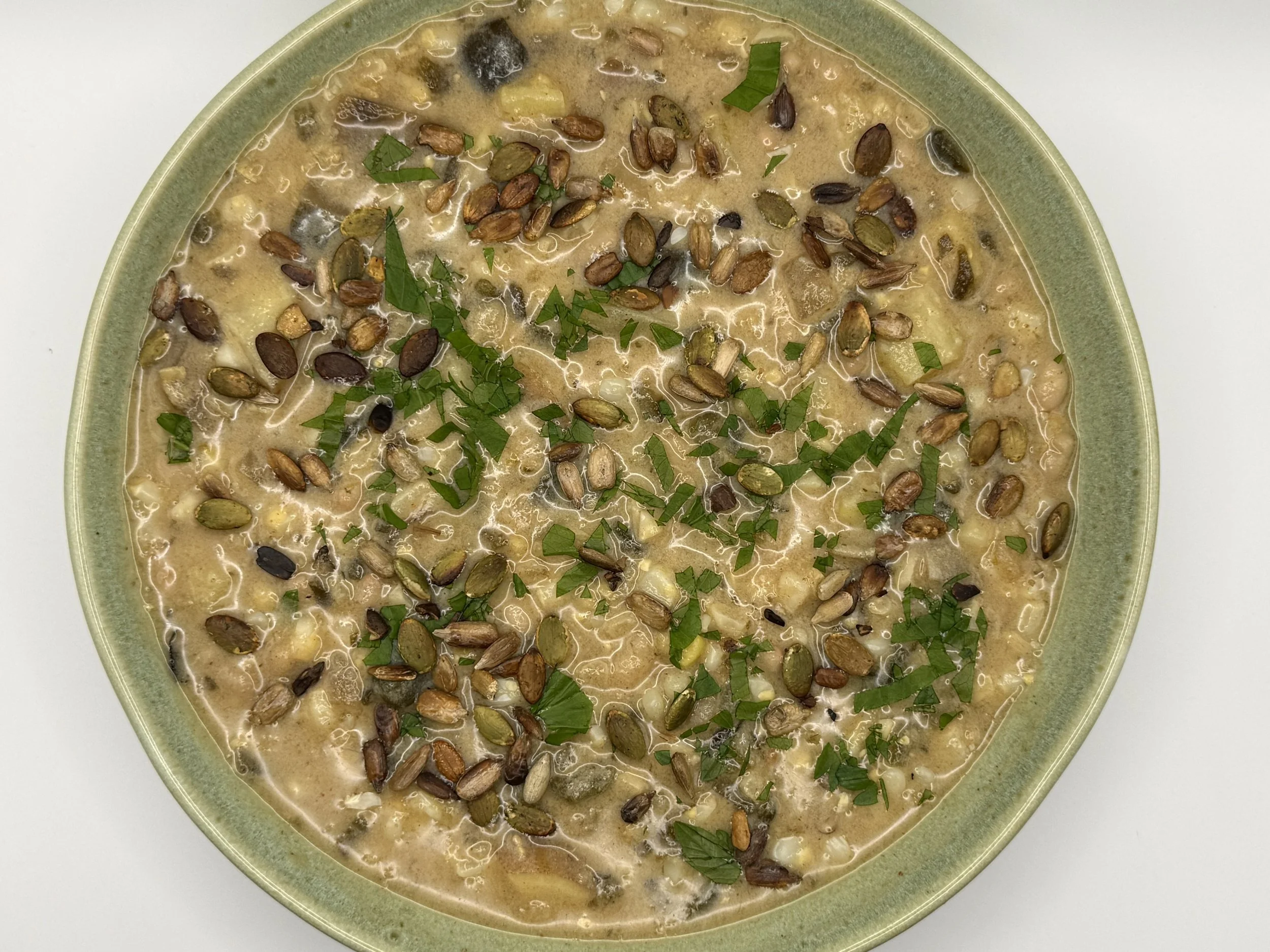 Creamy Roasted Poblano & Corn Chowder