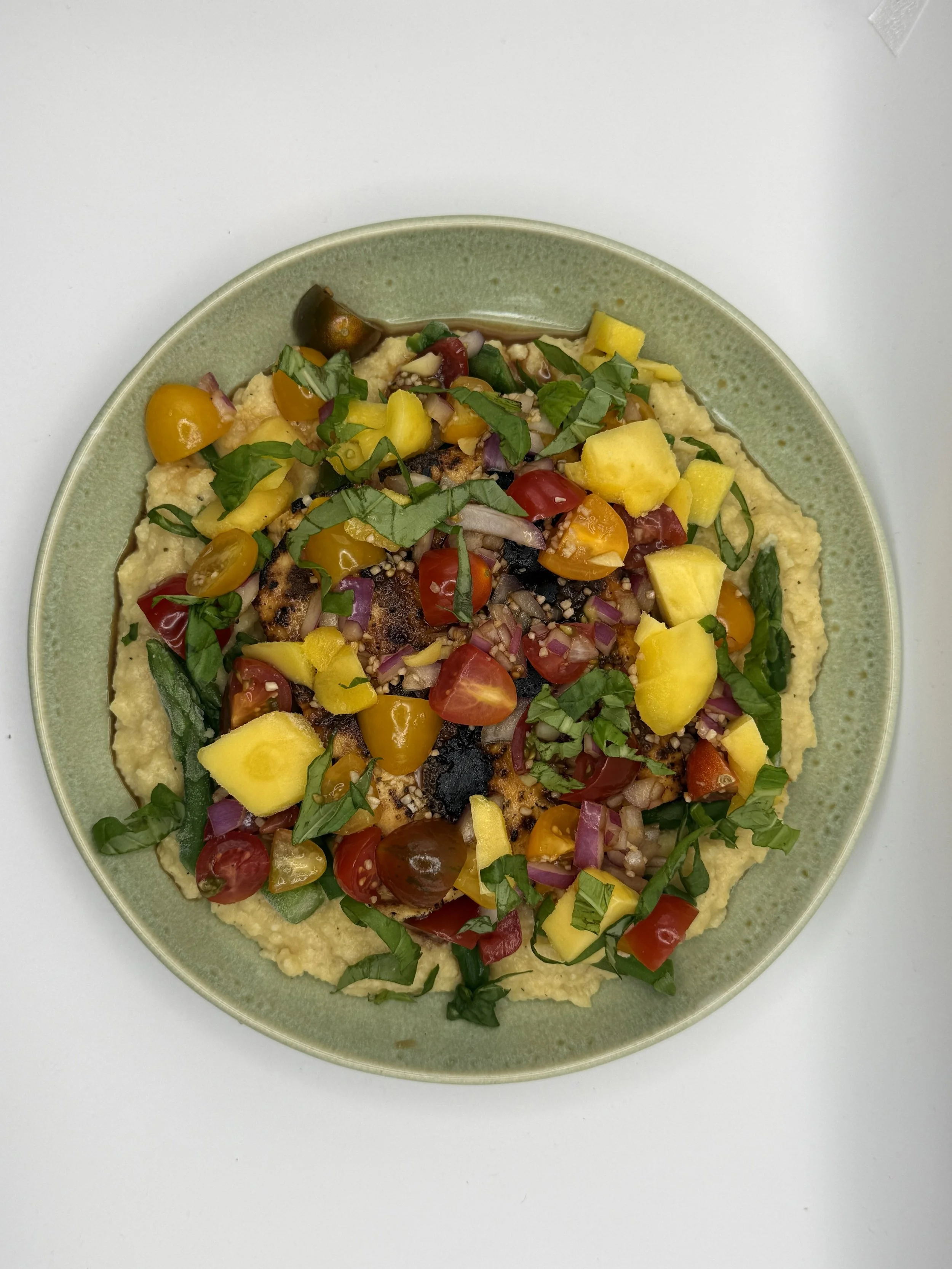 Blackened Tofu with Mango Basil Salsa
