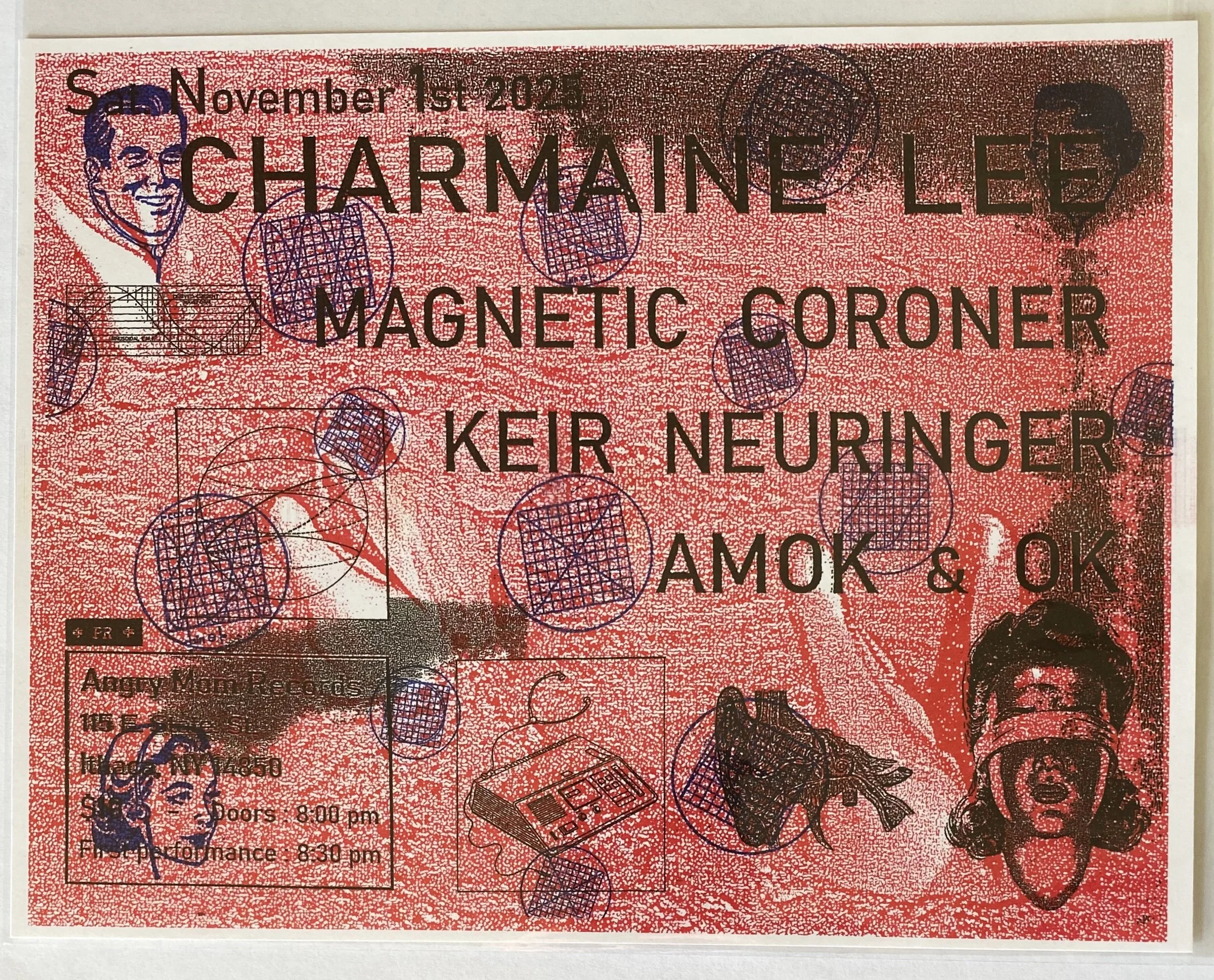 11/1/25 Charmaine Lee risograph poster