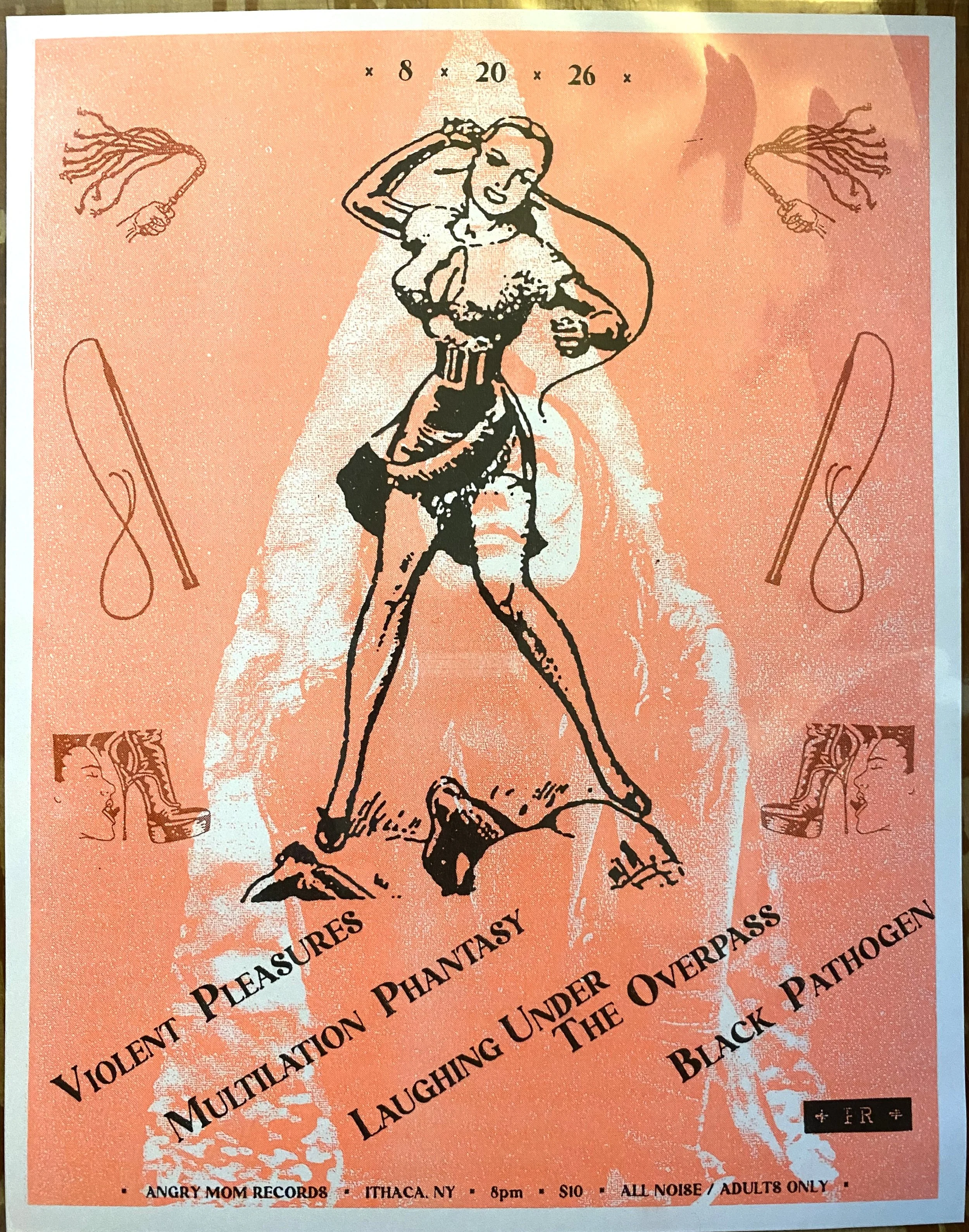 8/20/26 Violent Pleasures risograph poster