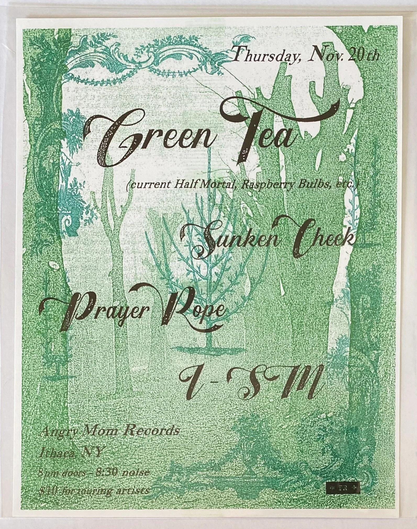 11/20/25 Green Tea risograph poster