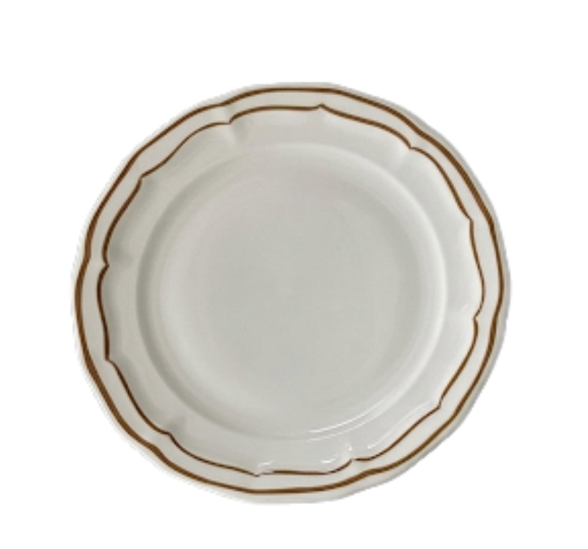 Brown Rim Dinner Plate