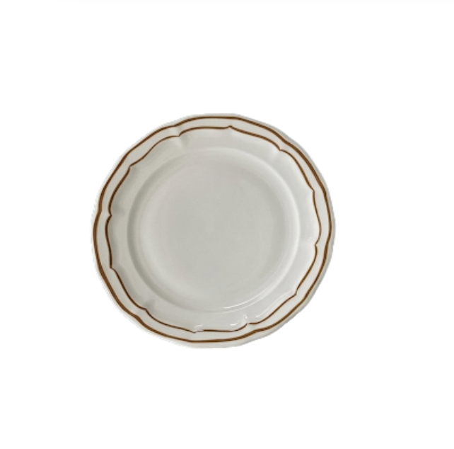 Brown Rim Bread Plate
