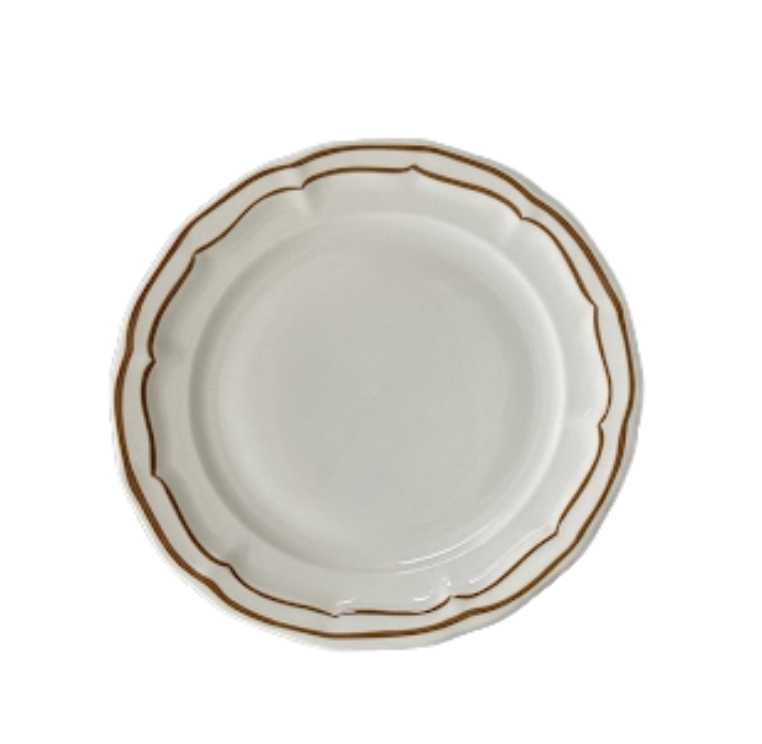 Brown Rim Salad Plate