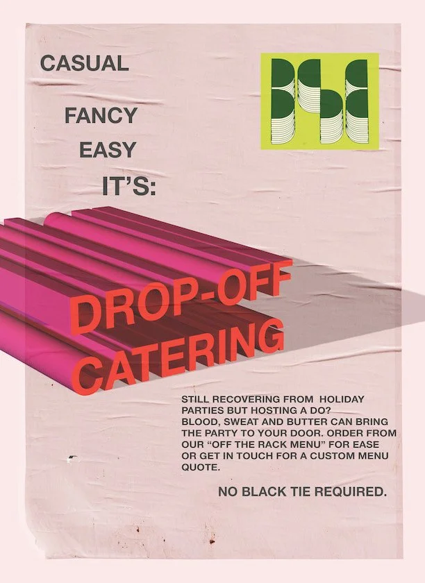 Flyer for drop-off catering
