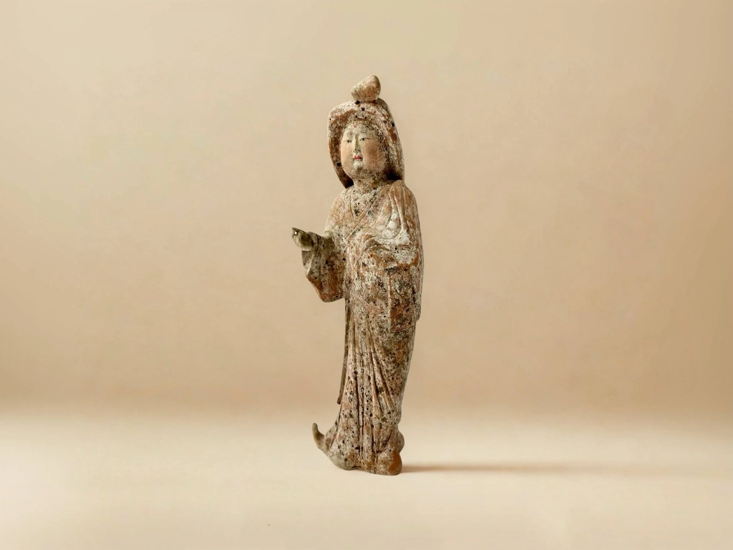Tang Dynasty Painted Pottery Court Lady Figure 唐代彩繪陶仕女俑