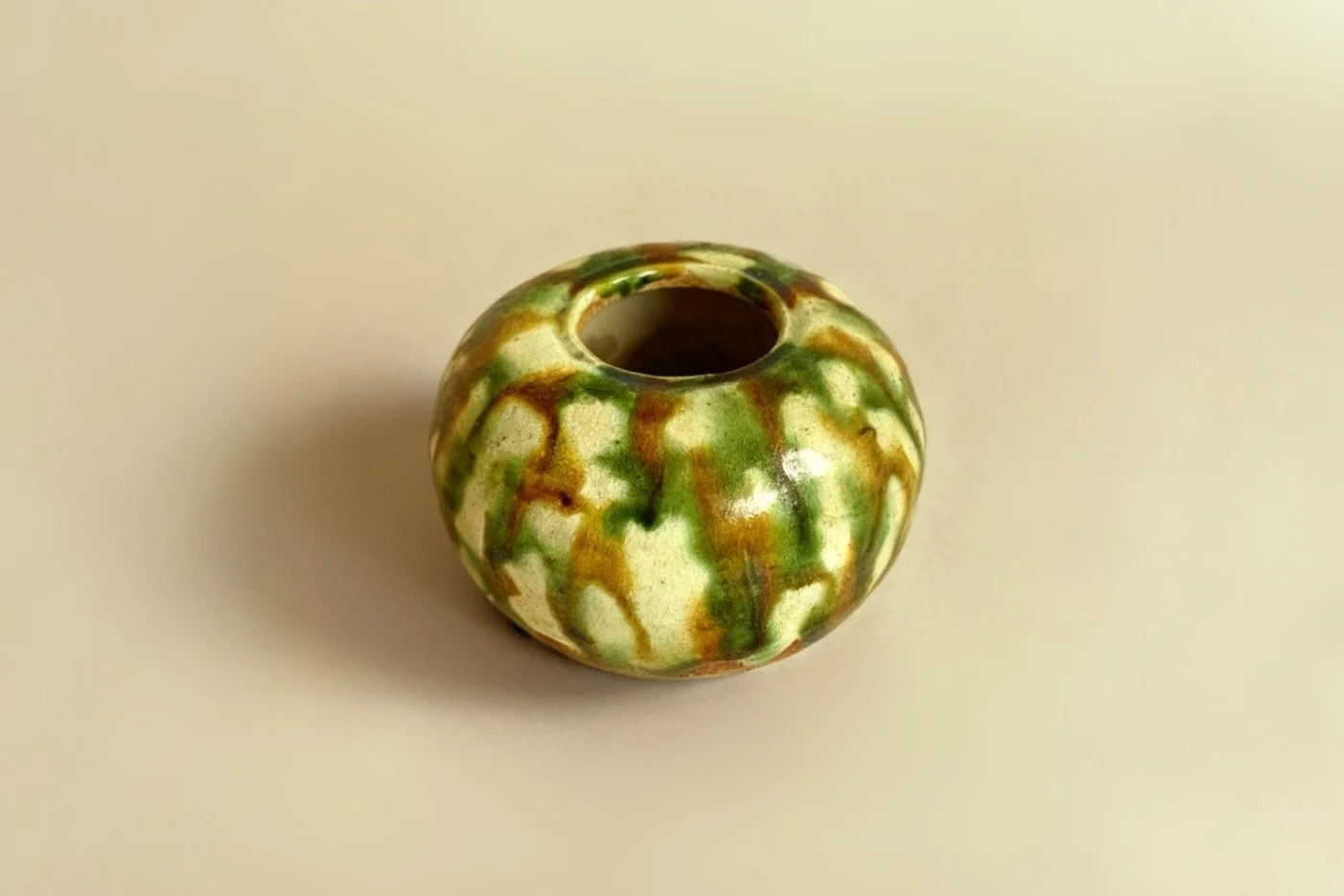Tang Dynasty Sancai-Glazed Water Pot 唐代三彩水盂