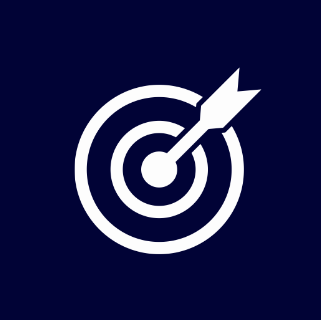 Target with an arrow hitting the bullseye, symbolizing goal achievement or precision.