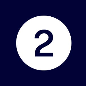 Number 2 inside a white circle on a dark background