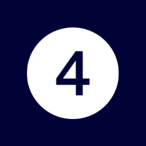 Number four inside a white circle on a dark background.