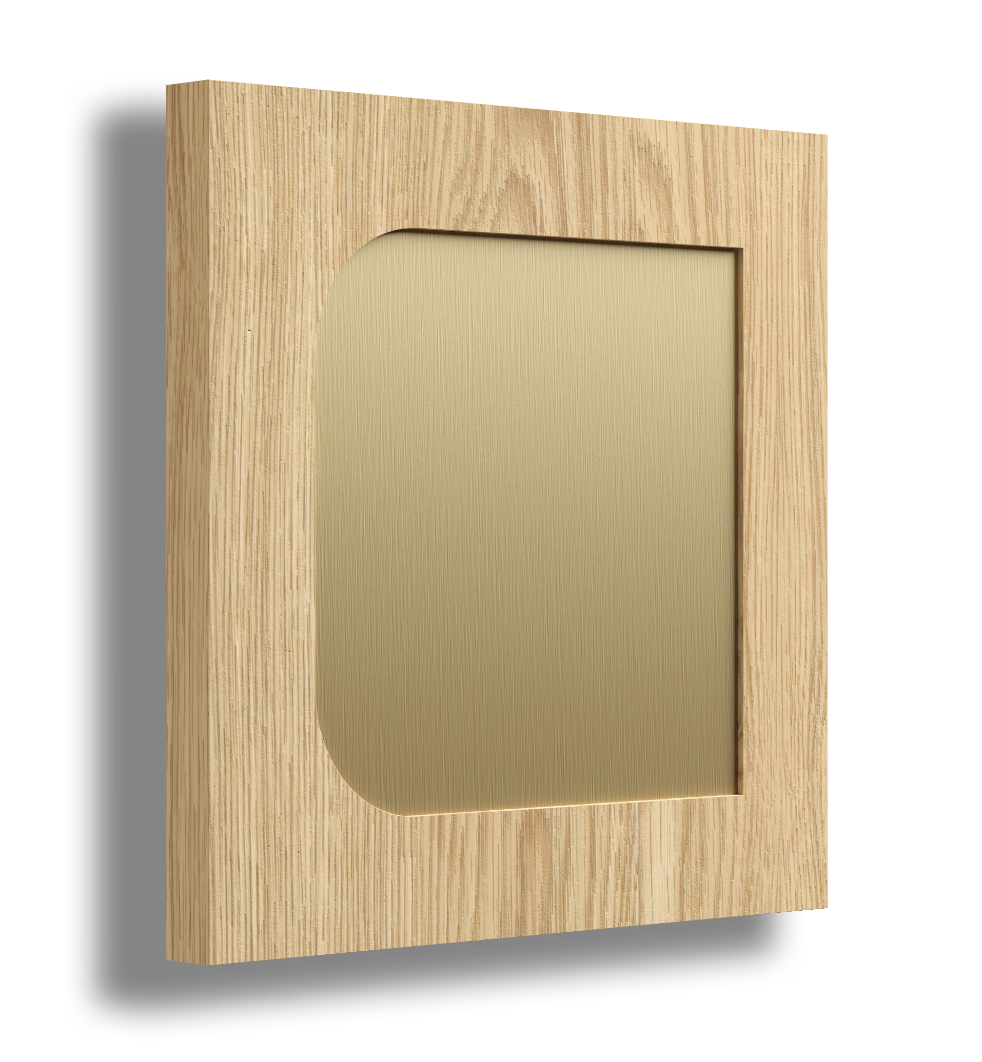 Semi Round profile timber joinery door with a brushed bronze feature accent.
