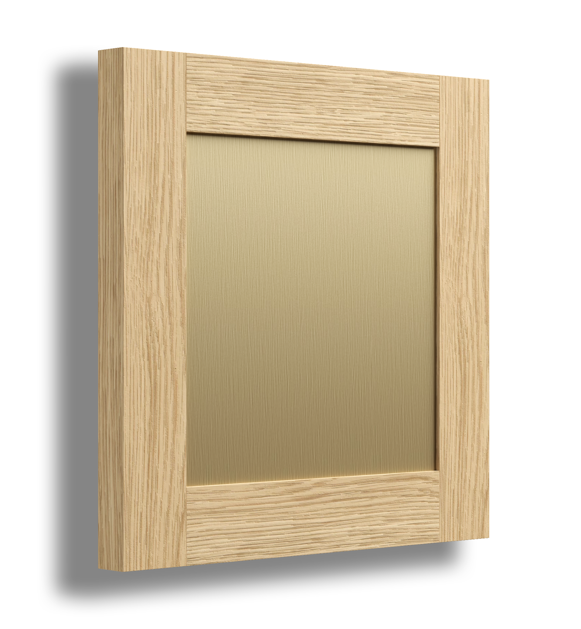 Shaker profile timber joinery door with a brushed bronze feature accent.