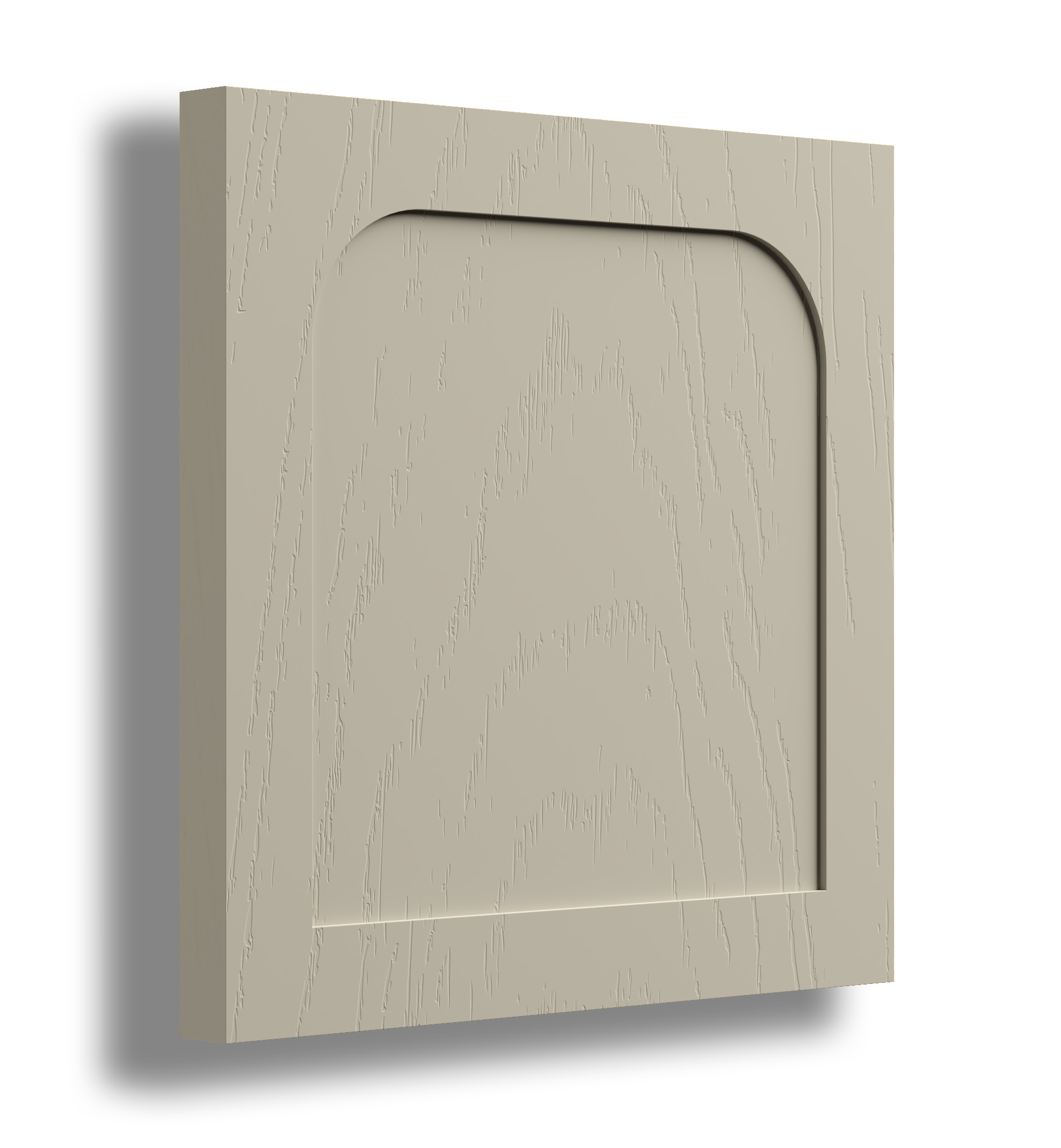 Arched profile timber joinery door painted in porters old stone wall .