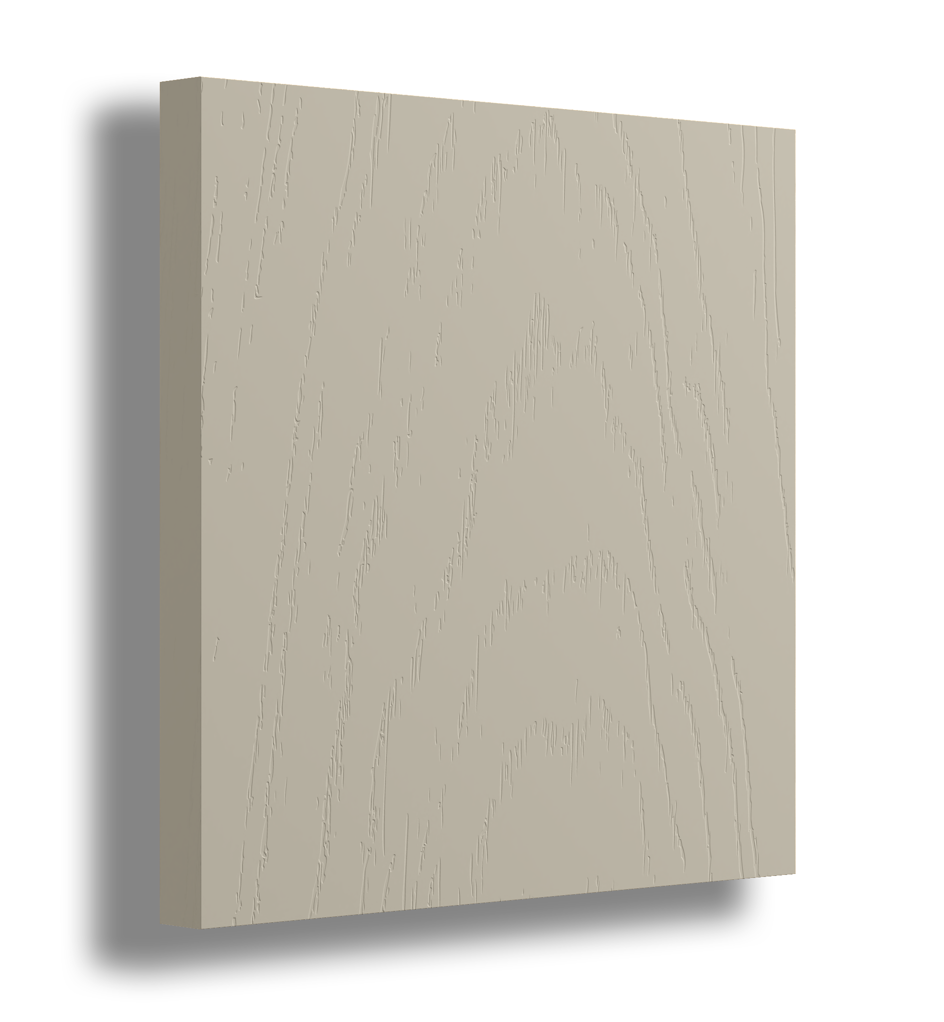 A beige wooden board with a subtle wood grain texture.