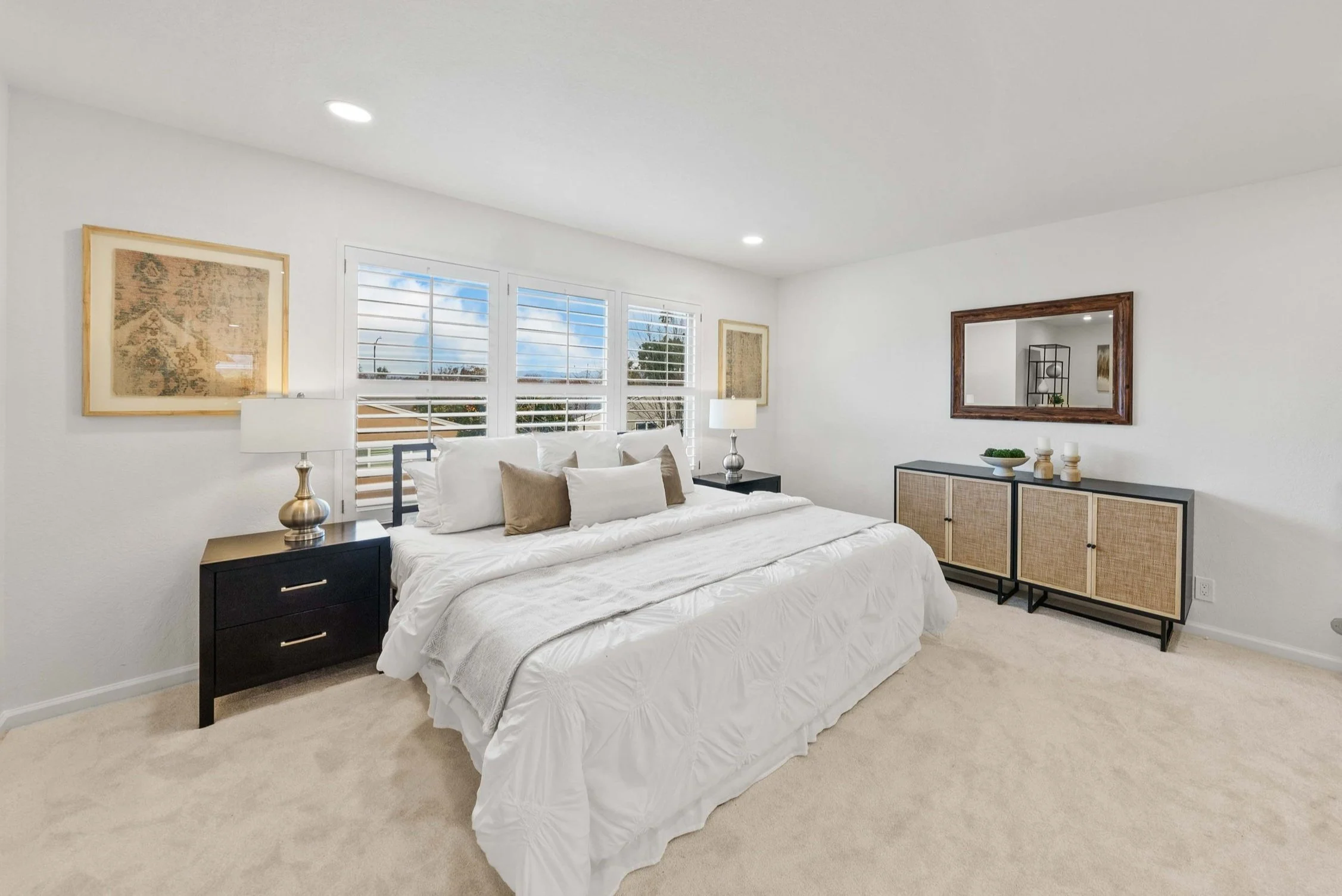 Master Bedroom, carpet, paint: AFTER