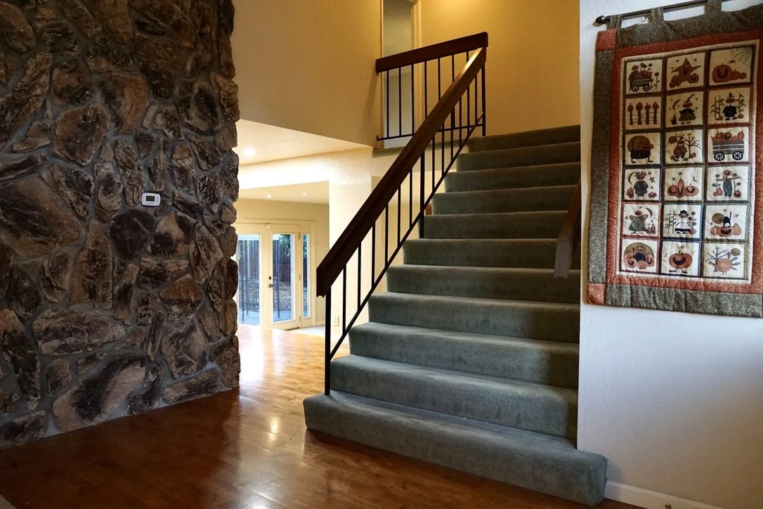 Stairway, Carpet, Wall, Paint, Floors: BEFORE