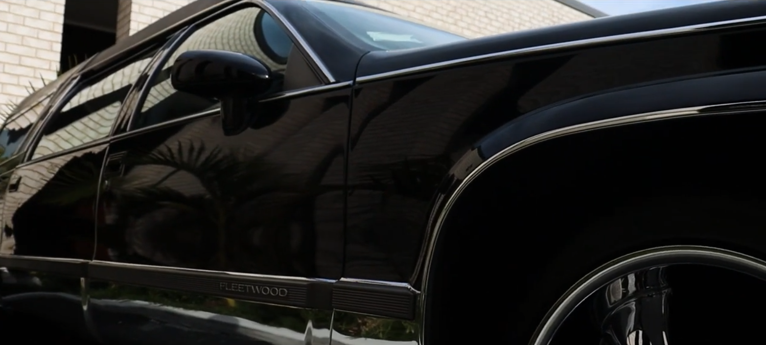 Simplicity Funeral Home in Hamilton close up of Fleetwood hearse.png