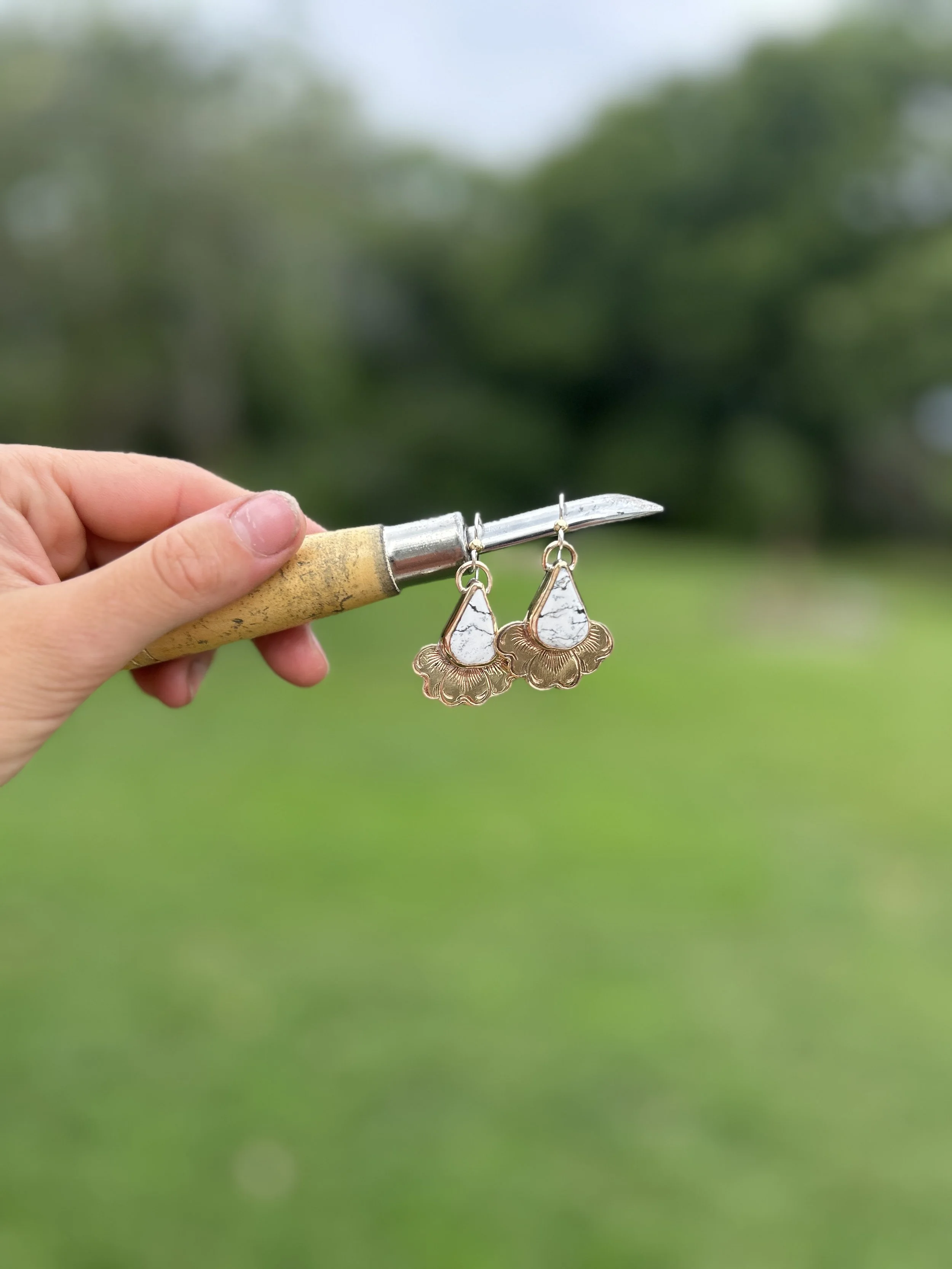 Moon Flower Earrings