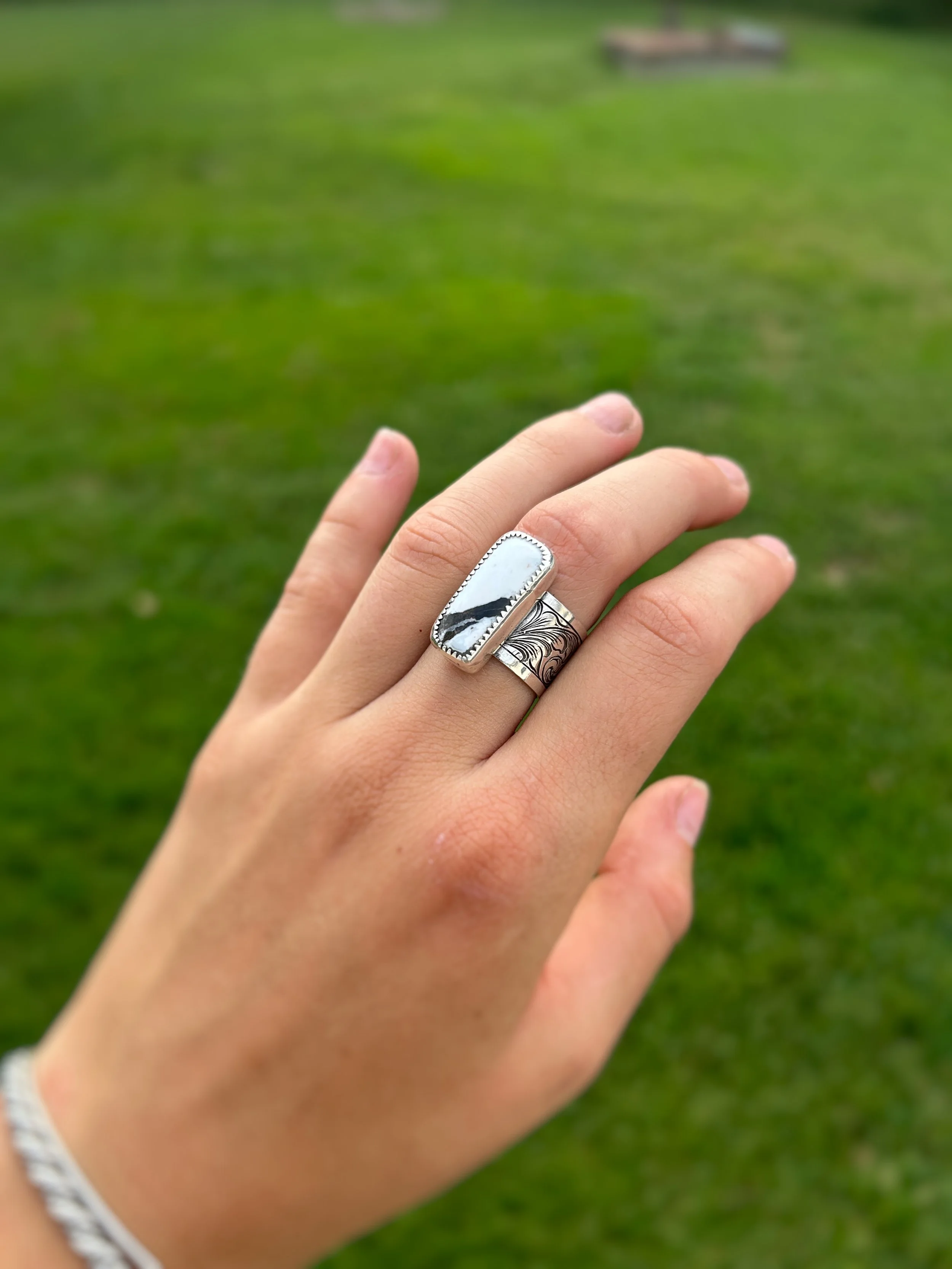 Moonstone Prairie Ring - Adjustable