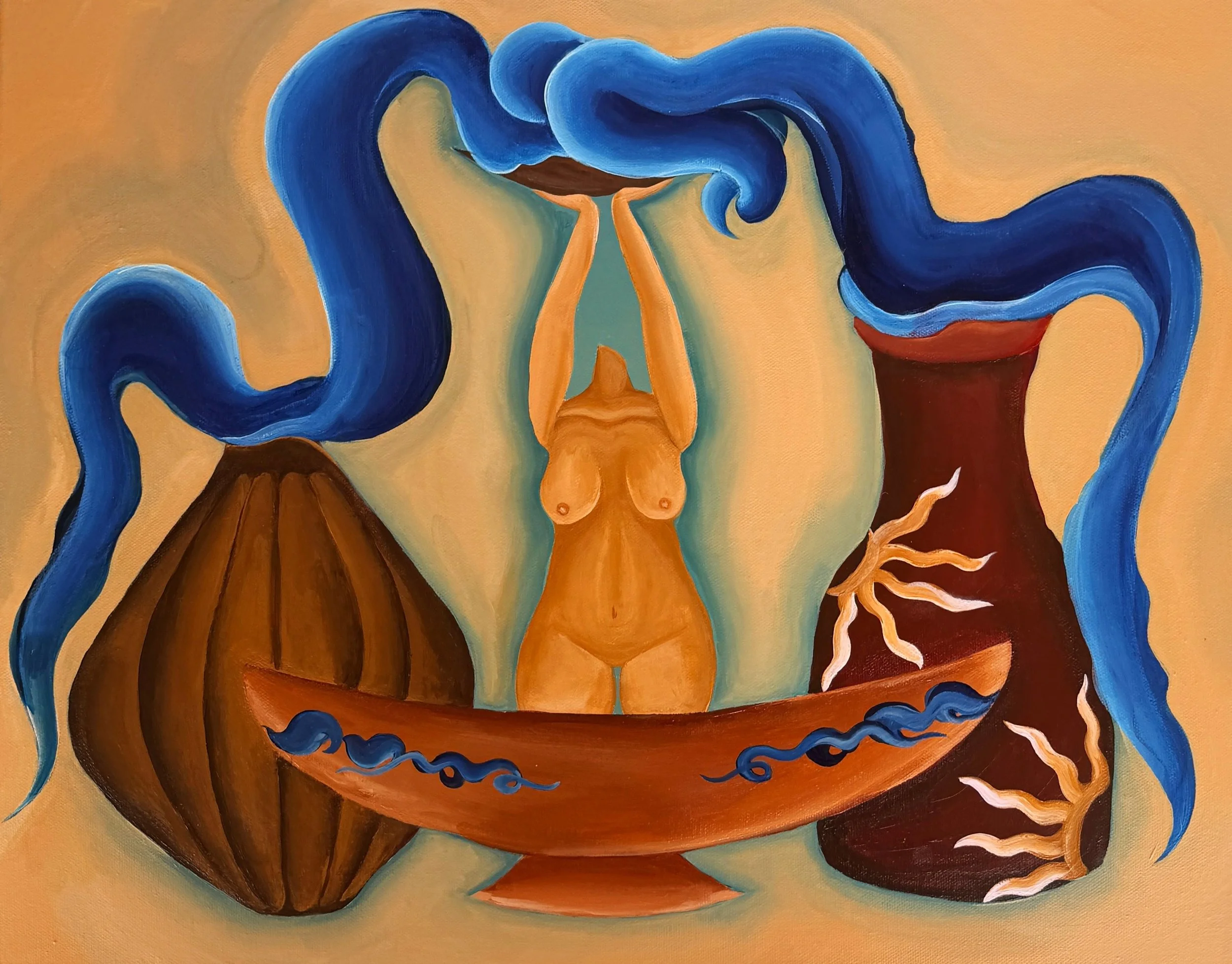 Feminine Flo "18 x 20" Acrylic On Canvas