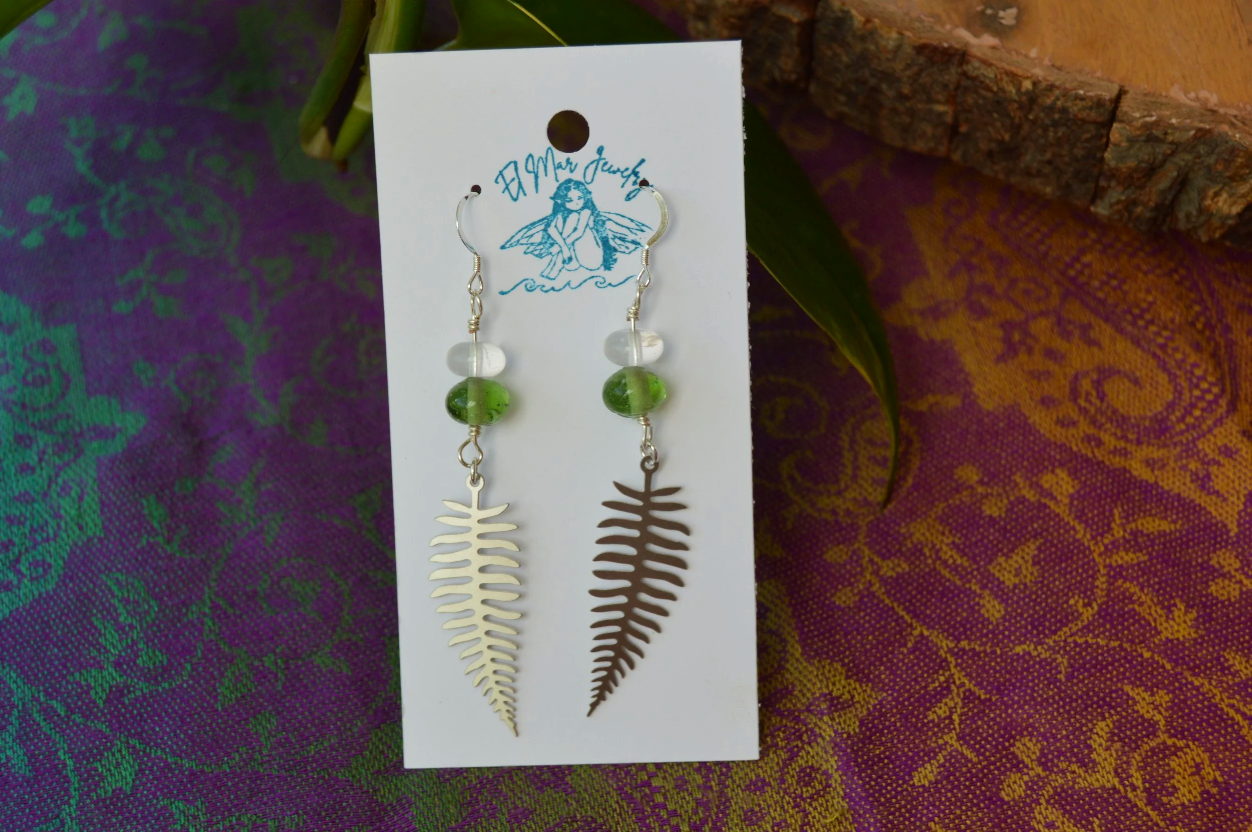 Peridot Fern Earrings