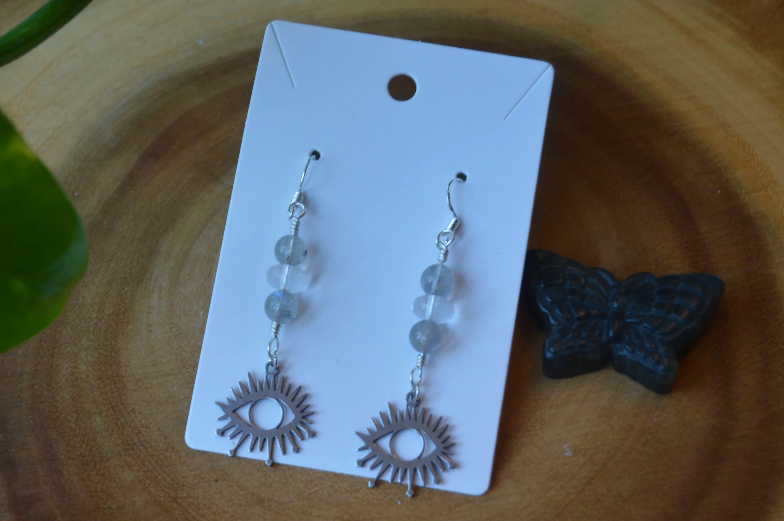 Labradorite All Seeing Eye Earrings