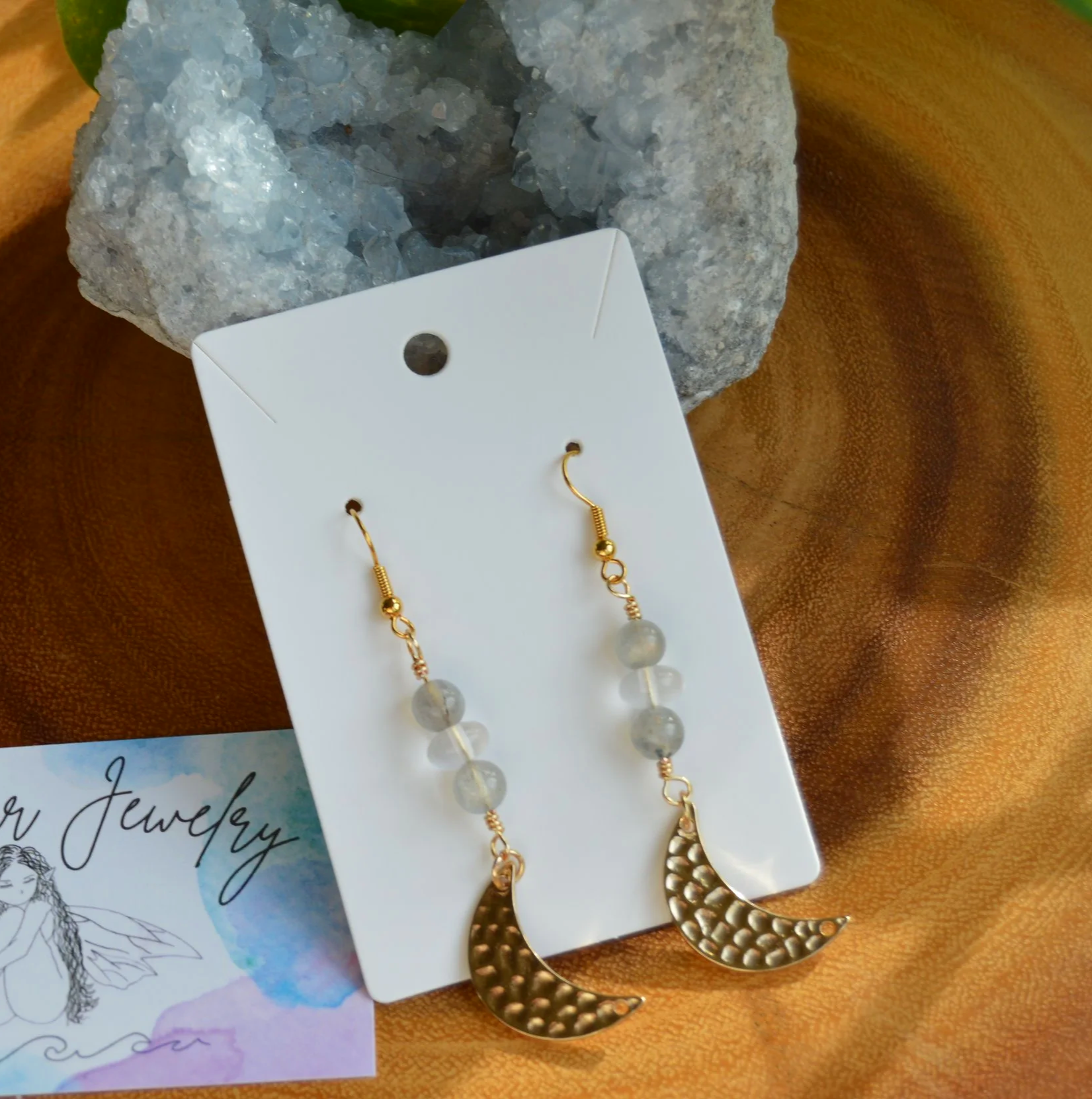 Labradorite Celestial Earrings