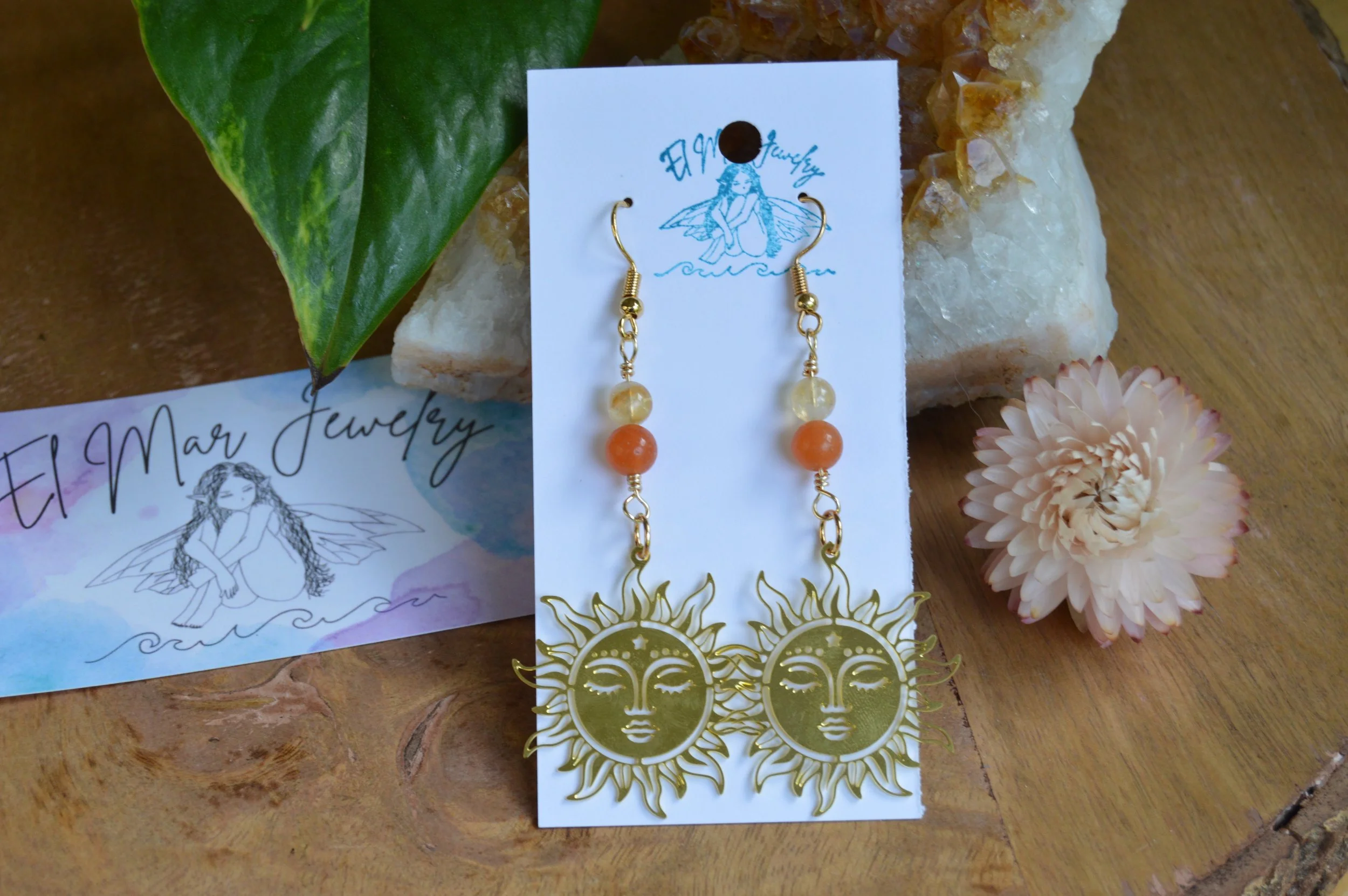 Citrine Sun Earrings