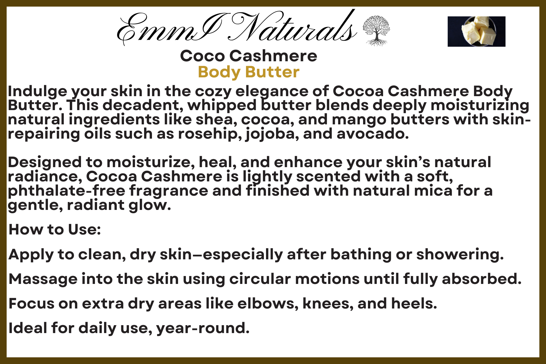 Coco Cashmere body butter Usage.png