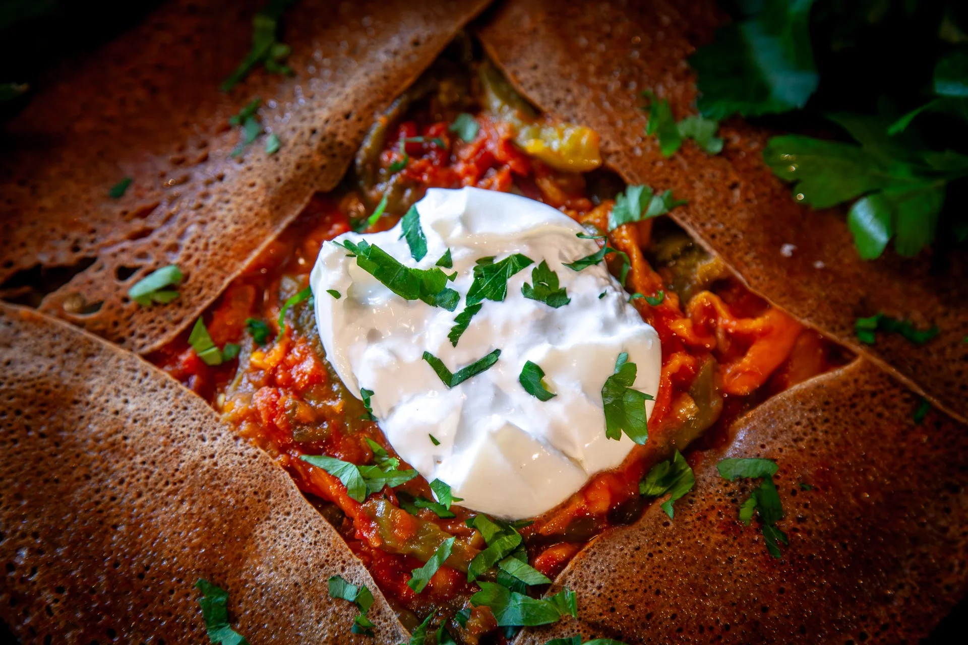 Food Truck Gwinizh-Du, galette de sarrasin Piperade, burrata