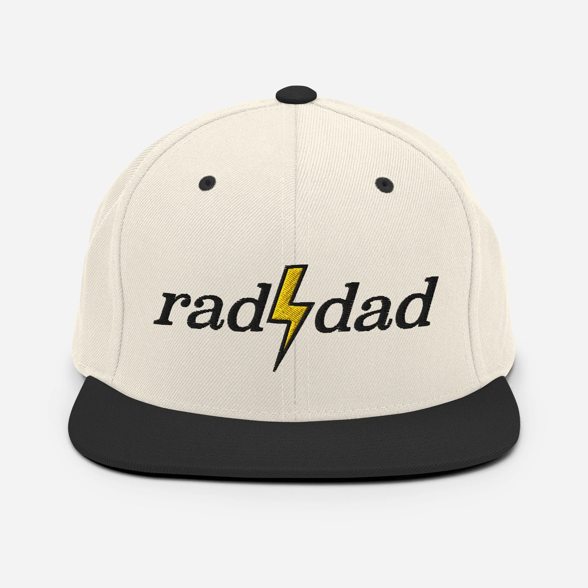 Rad Dad Snapback Hat_natural-black-front.jpg