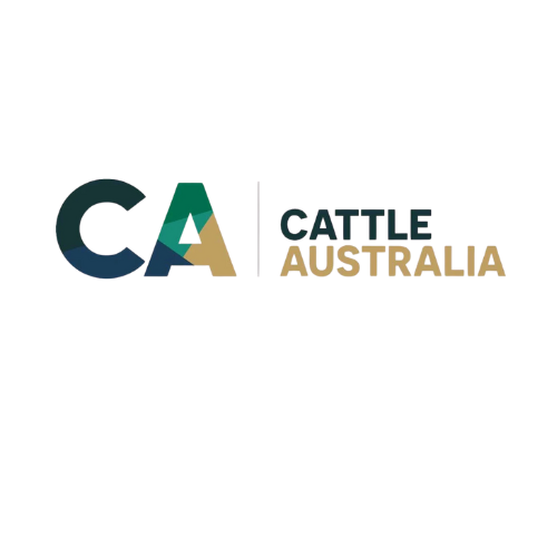 Colorful logo featuring the words "Cattle Australia" with stylized letters.